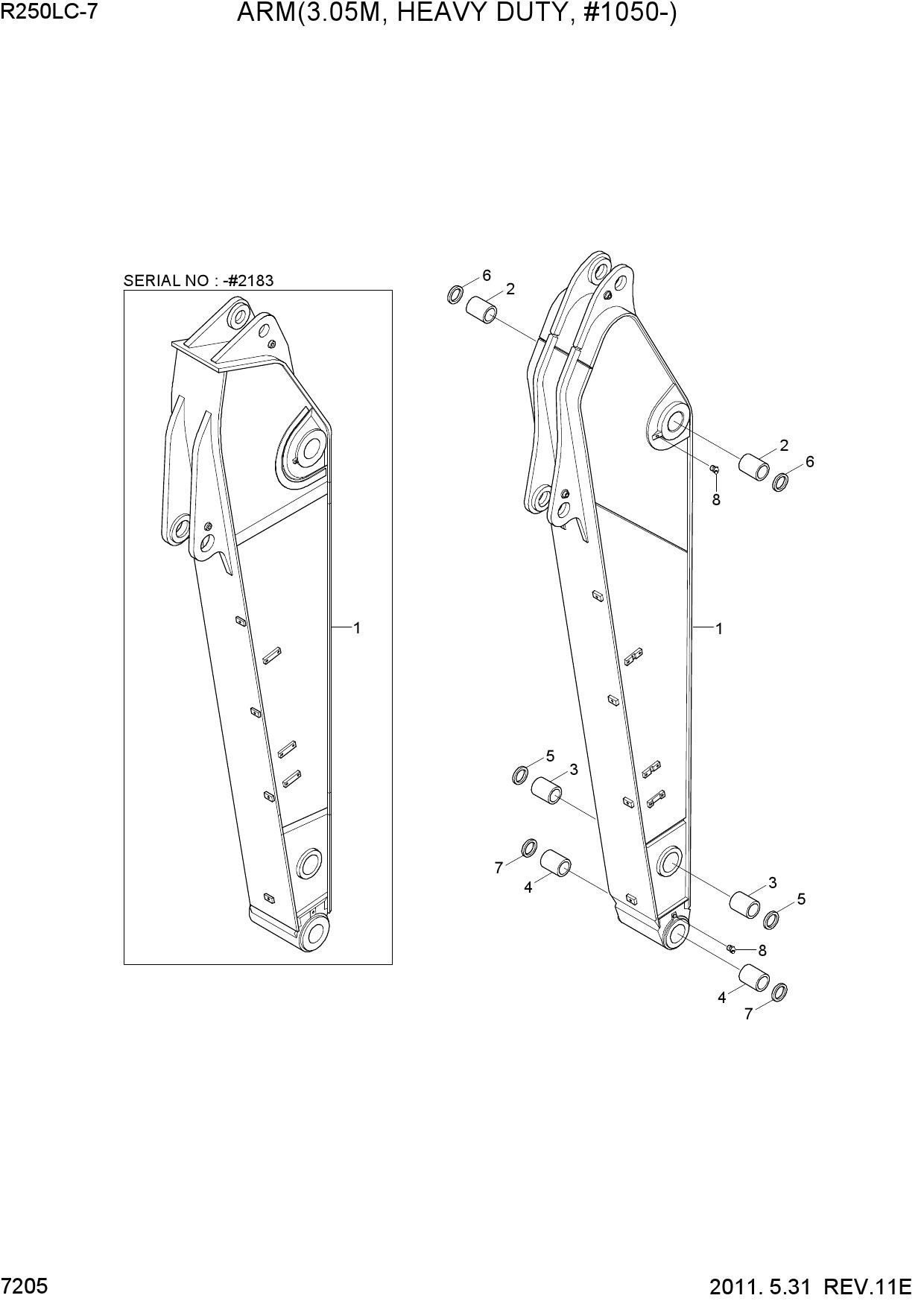 ARM(3.05M, HEAVY DUTY, #1050-)