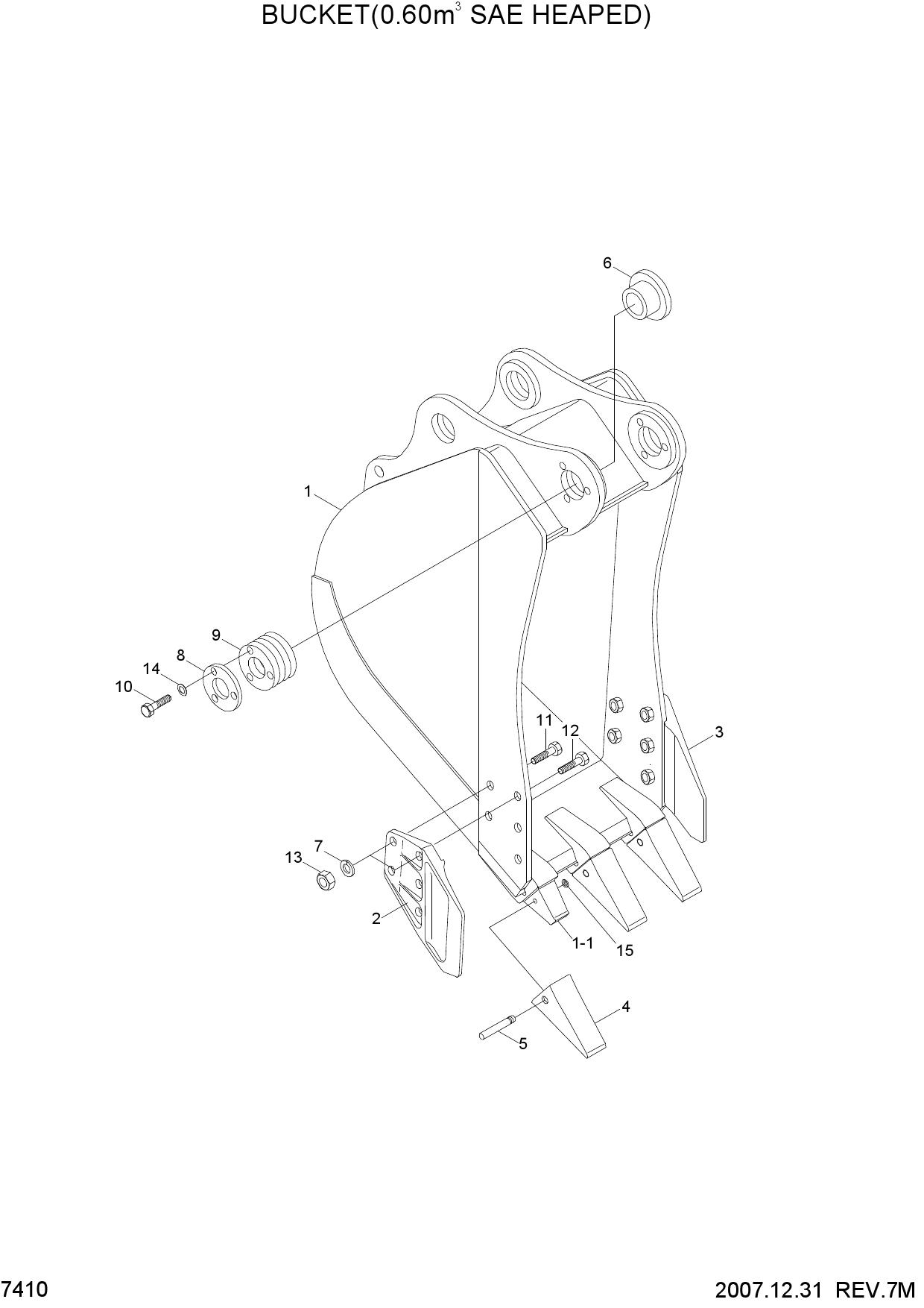 BUCKET(0.60M3 SAE HEAPED)