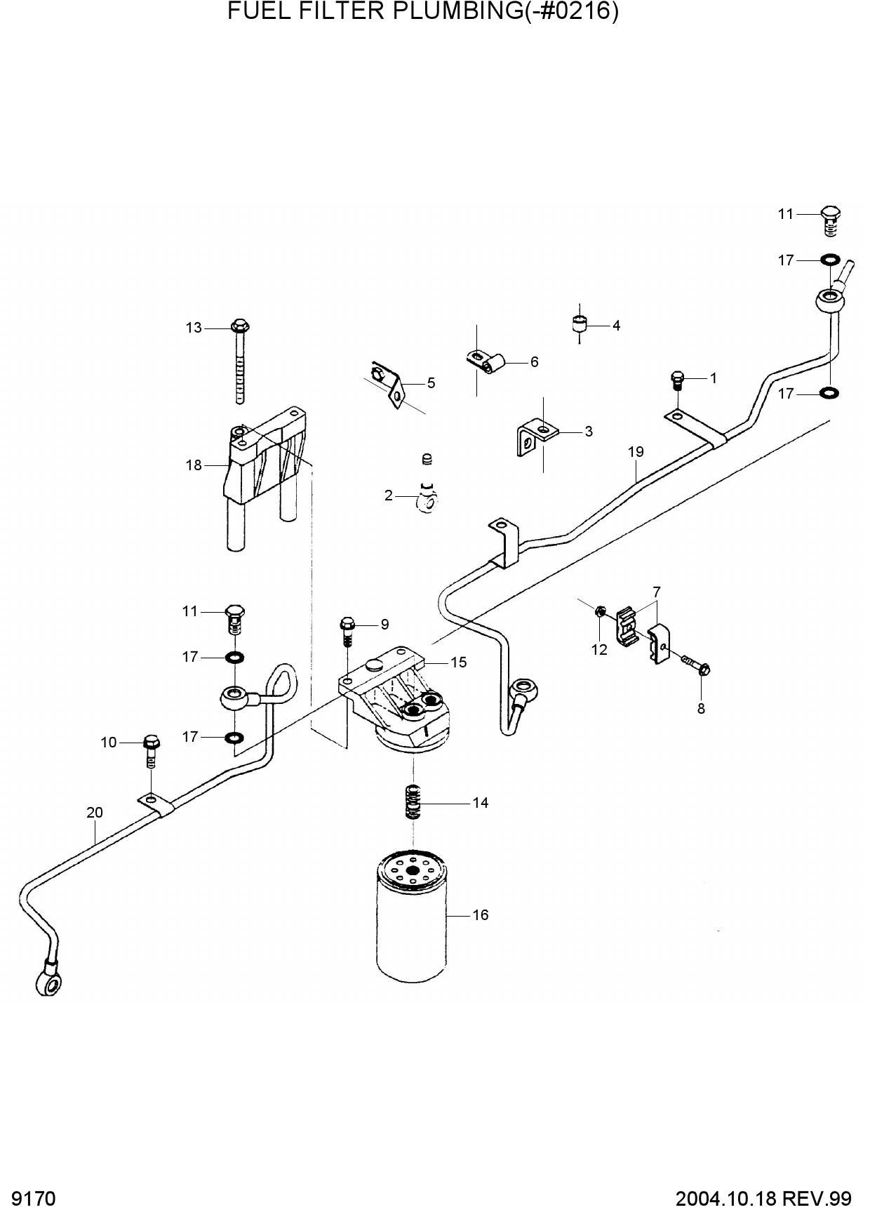 FUEL FILTER PLUMBING(-#0216)