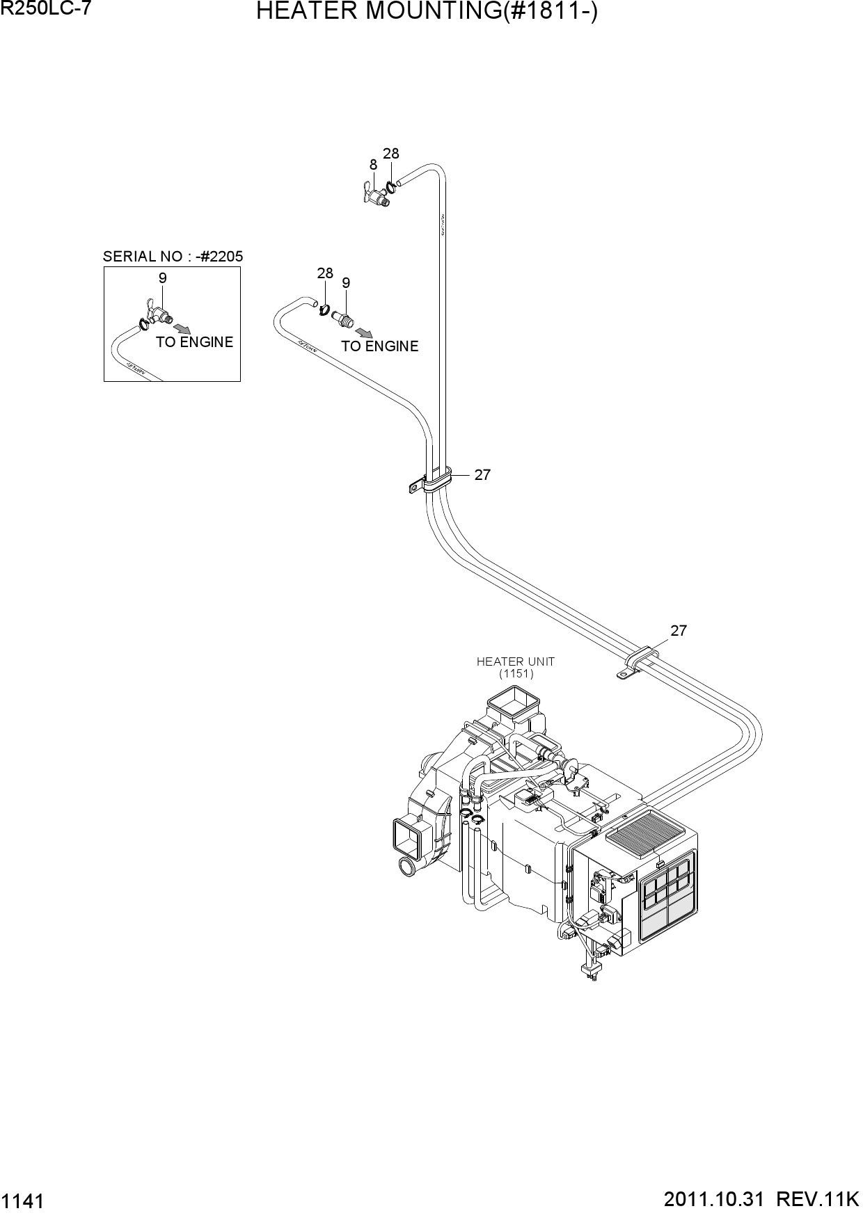HEATER MOUNTING(#1811-)