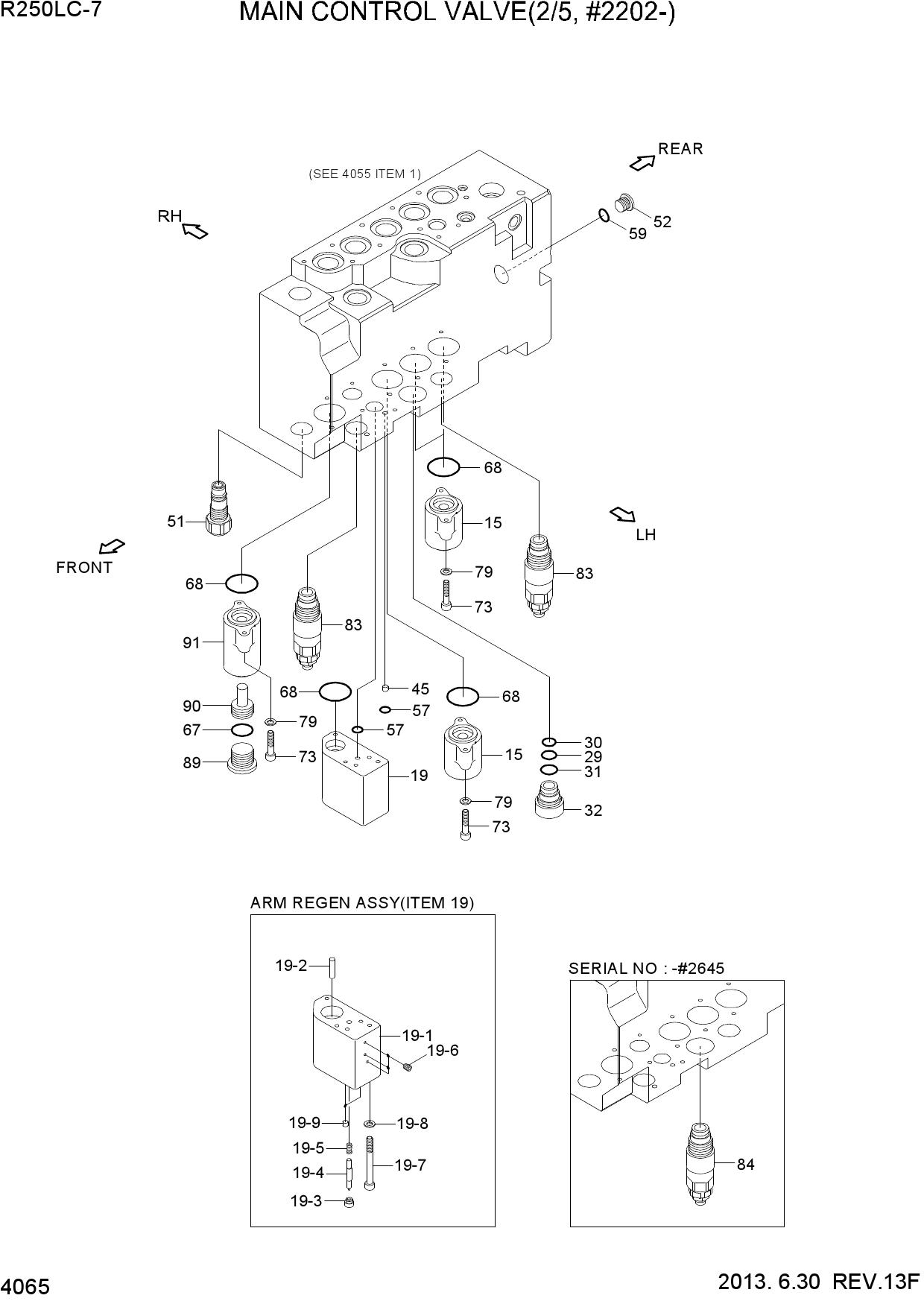 MAIN CONTROL VALVE(2/5, TYPE 2, #2202-)