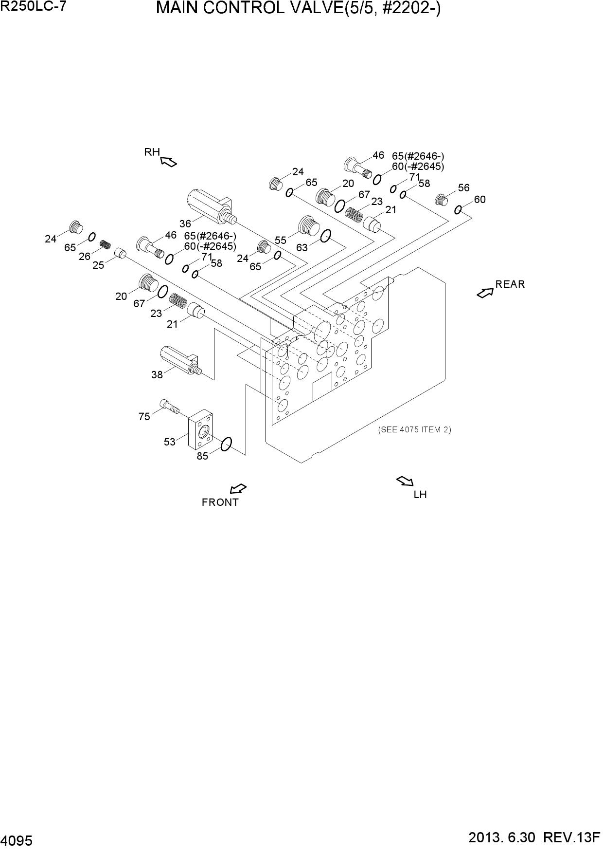 MAIN CONTROL VALVE(5/5, TYPE 2, #2202-)