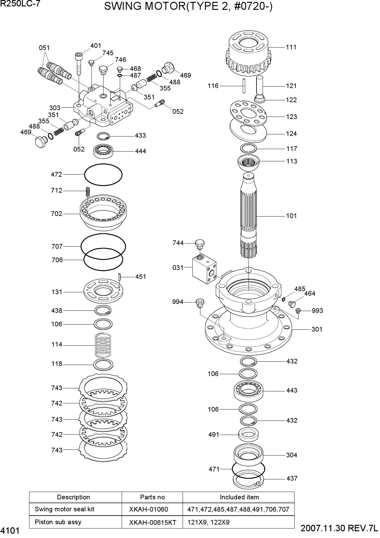 SWING MOTOR(TYPE 2, #0720-)
