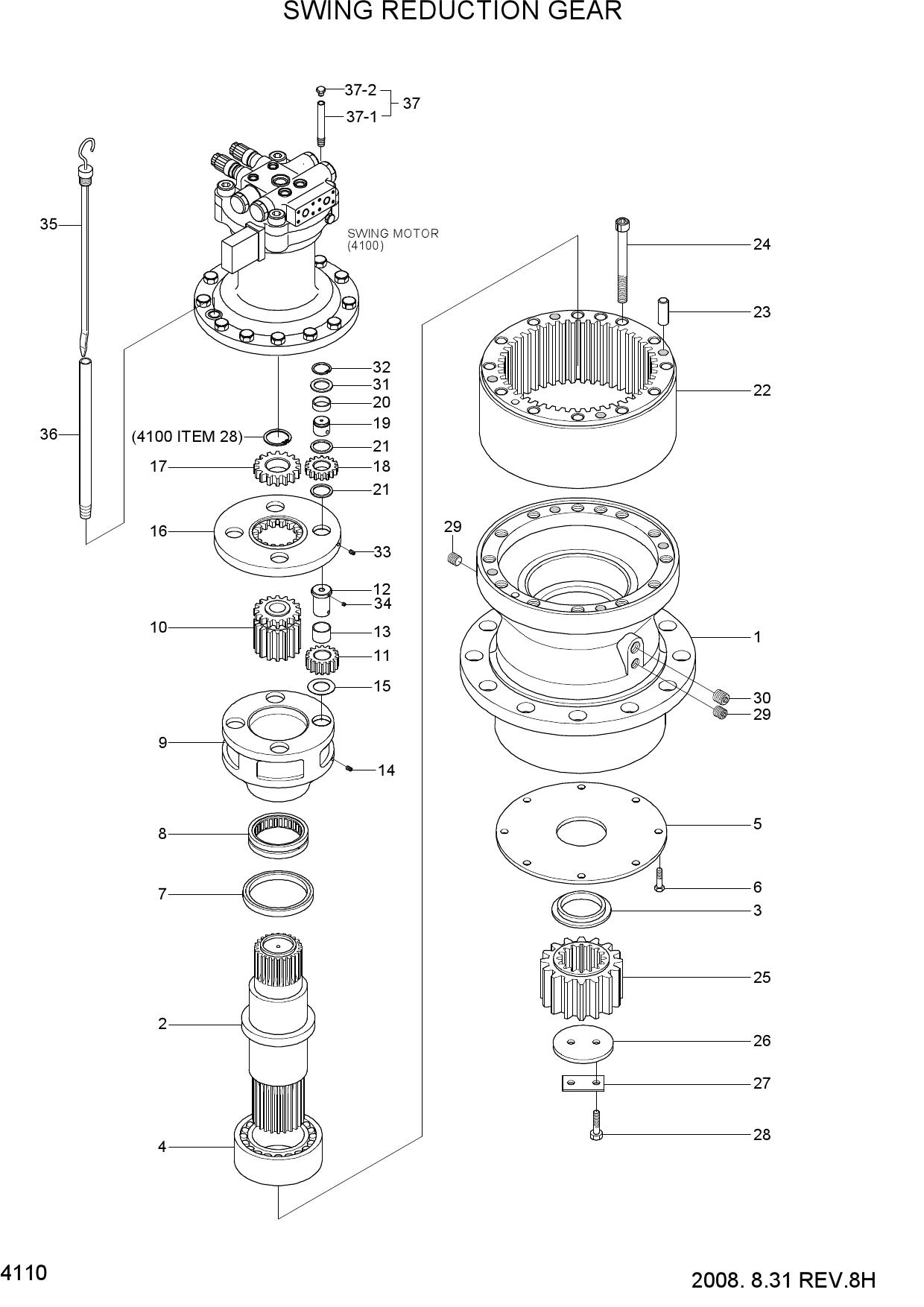 SWING REDUCTION GEAR