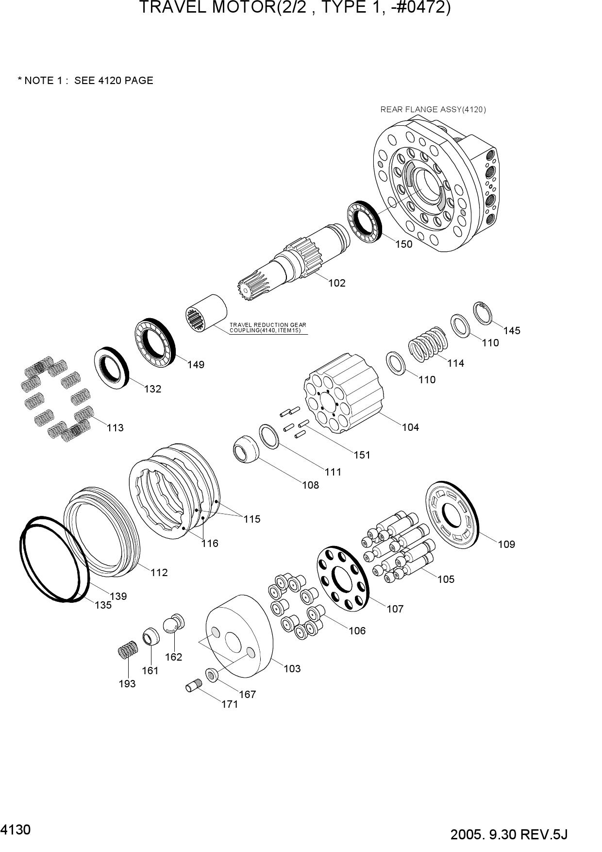 TRAVEL MOTOR(2/2, TYPE 1, -#0472)