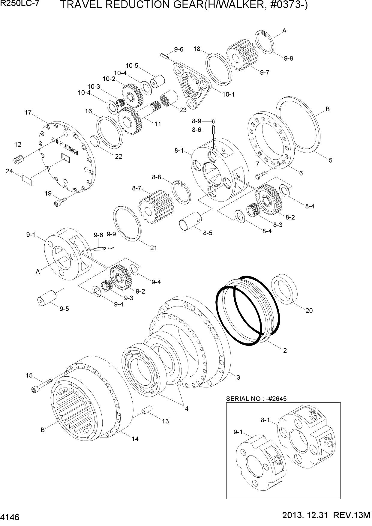 TRAVEL REDUCTION GEAR(H/WALKER, #0373-)