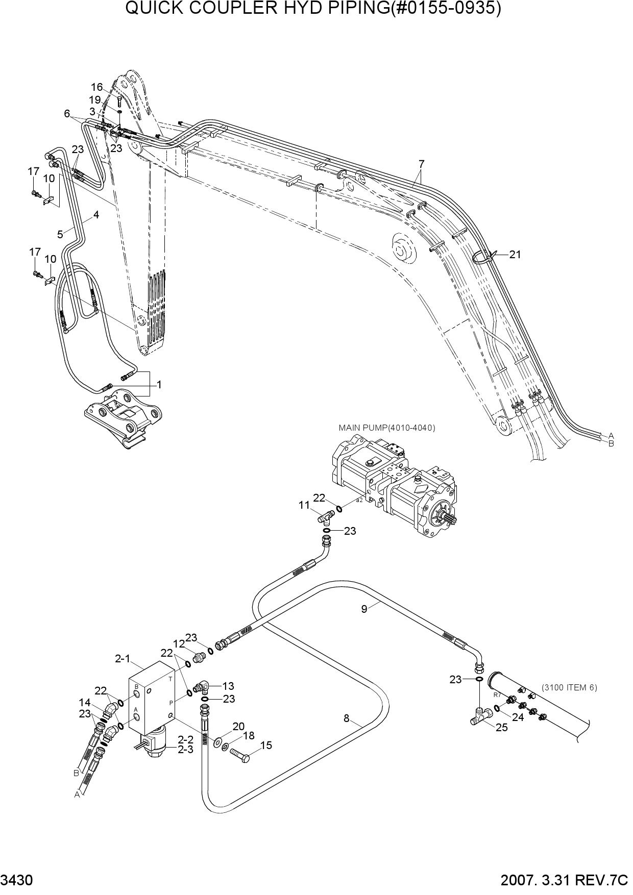QUICK COUPLER HYD PIPING(-#0935)