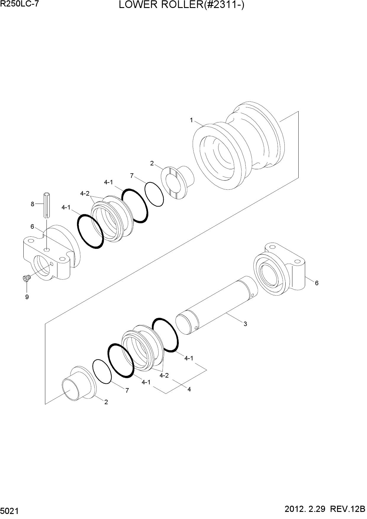 LOWER ROLLER(#2311-)