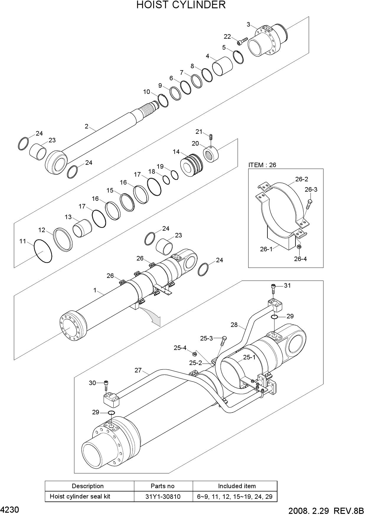 HOIST CYLINDER(LOG LOADER)