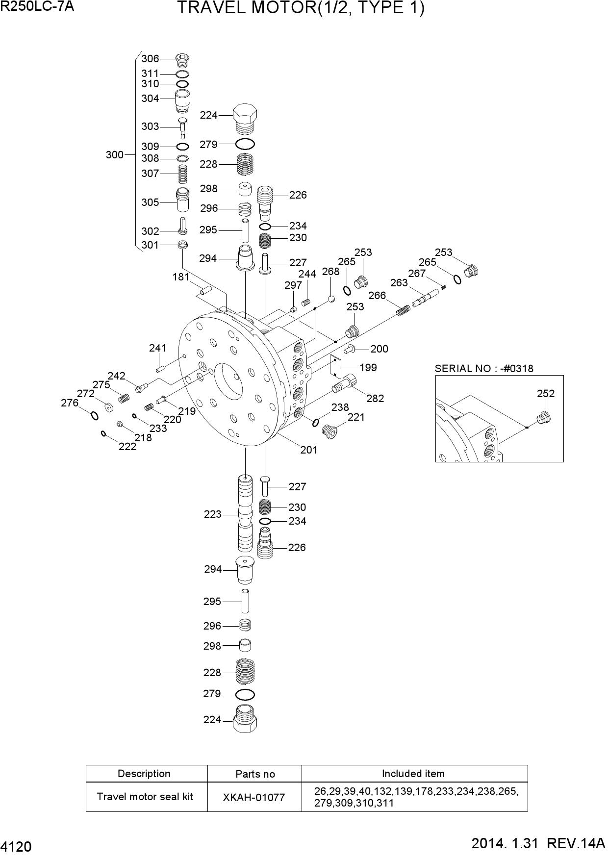 TRAVEL MOTOR(1/2, TYPE 1)