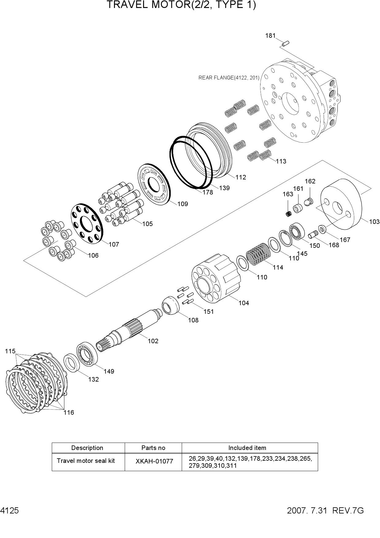 TRAVEL MOTOR(2/2, TYPE 1)