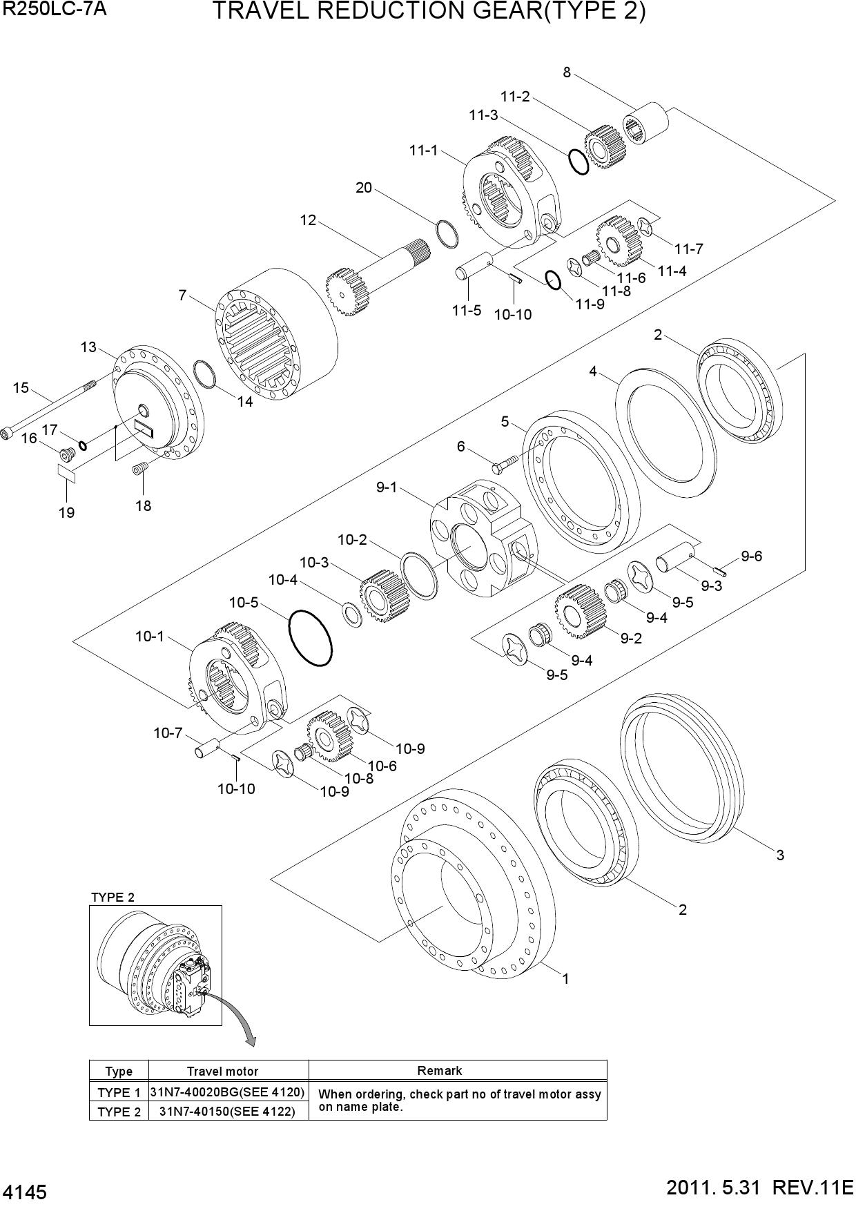 TRAVEL REDUCTION GEAR(TYPE 2)
