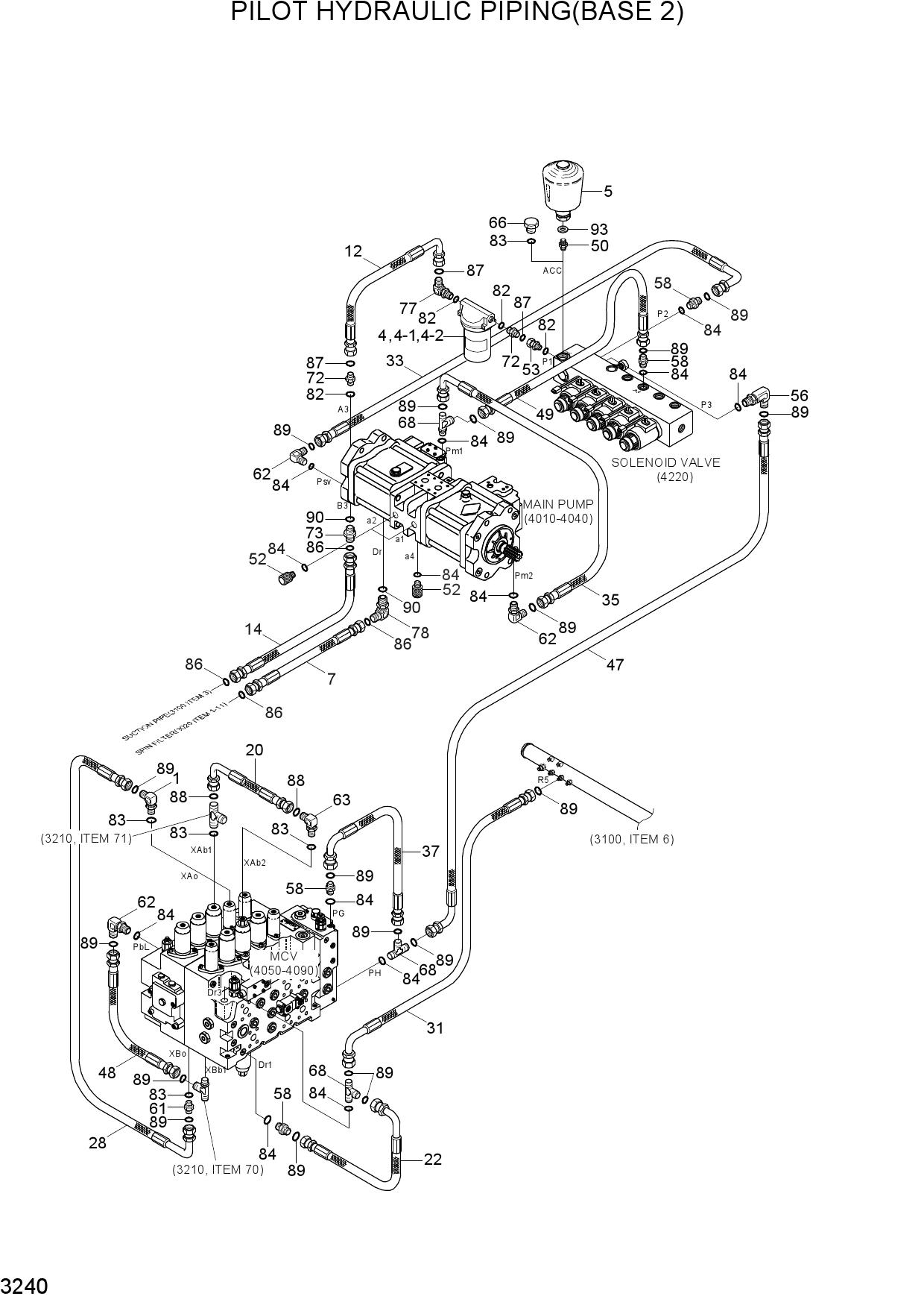 PILOT HYDRAULIC PIPING(BASE 2)