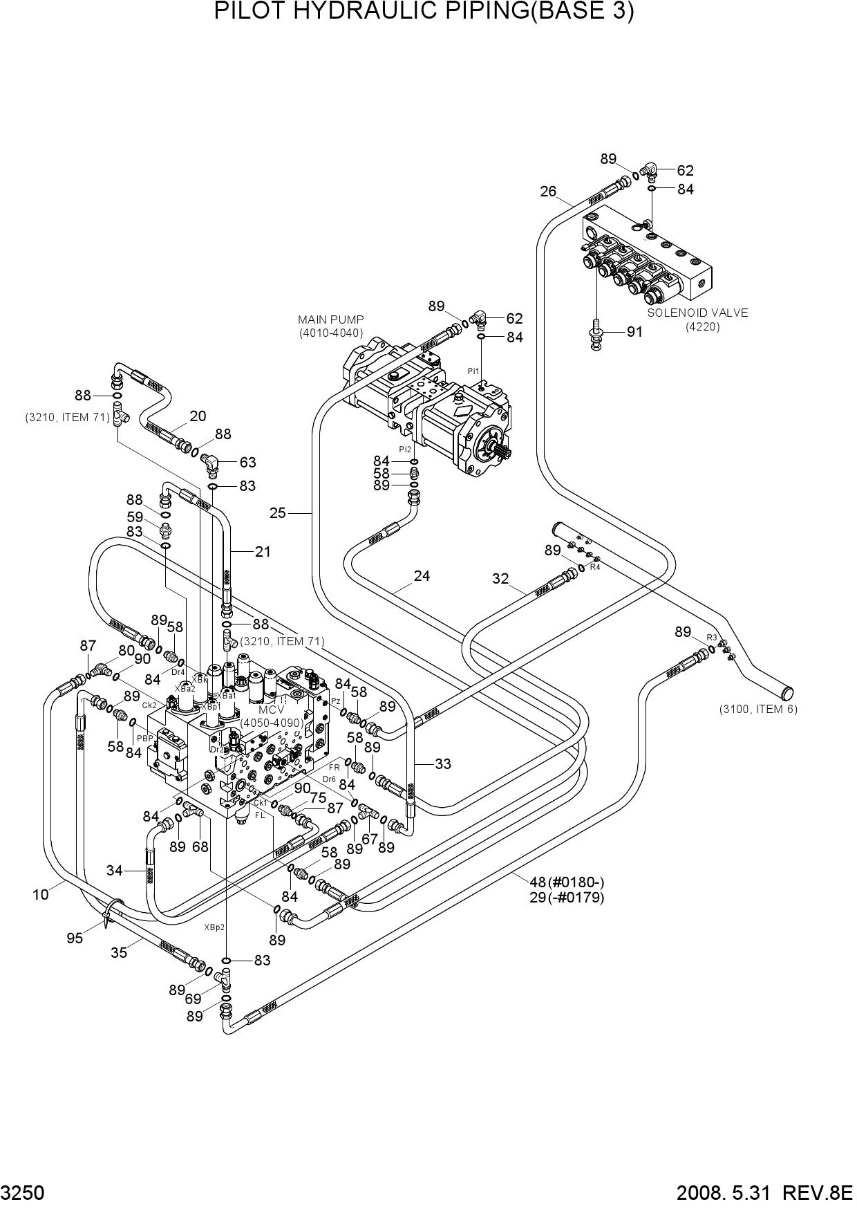 PILOT HYDRAULIC PIPING(BASE 3)