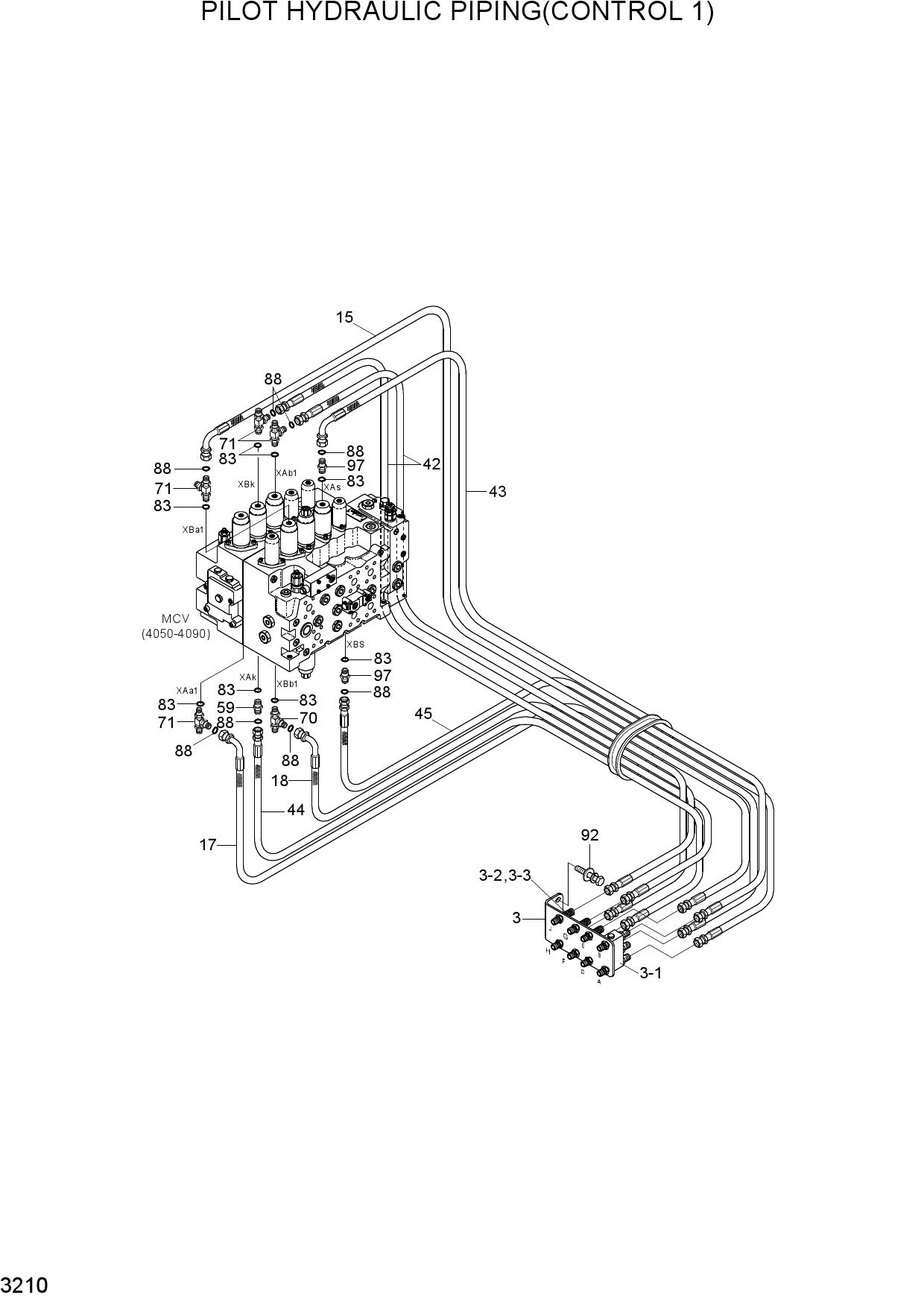 PILOT HYDRAULIC PIPING(CONTROL 1)