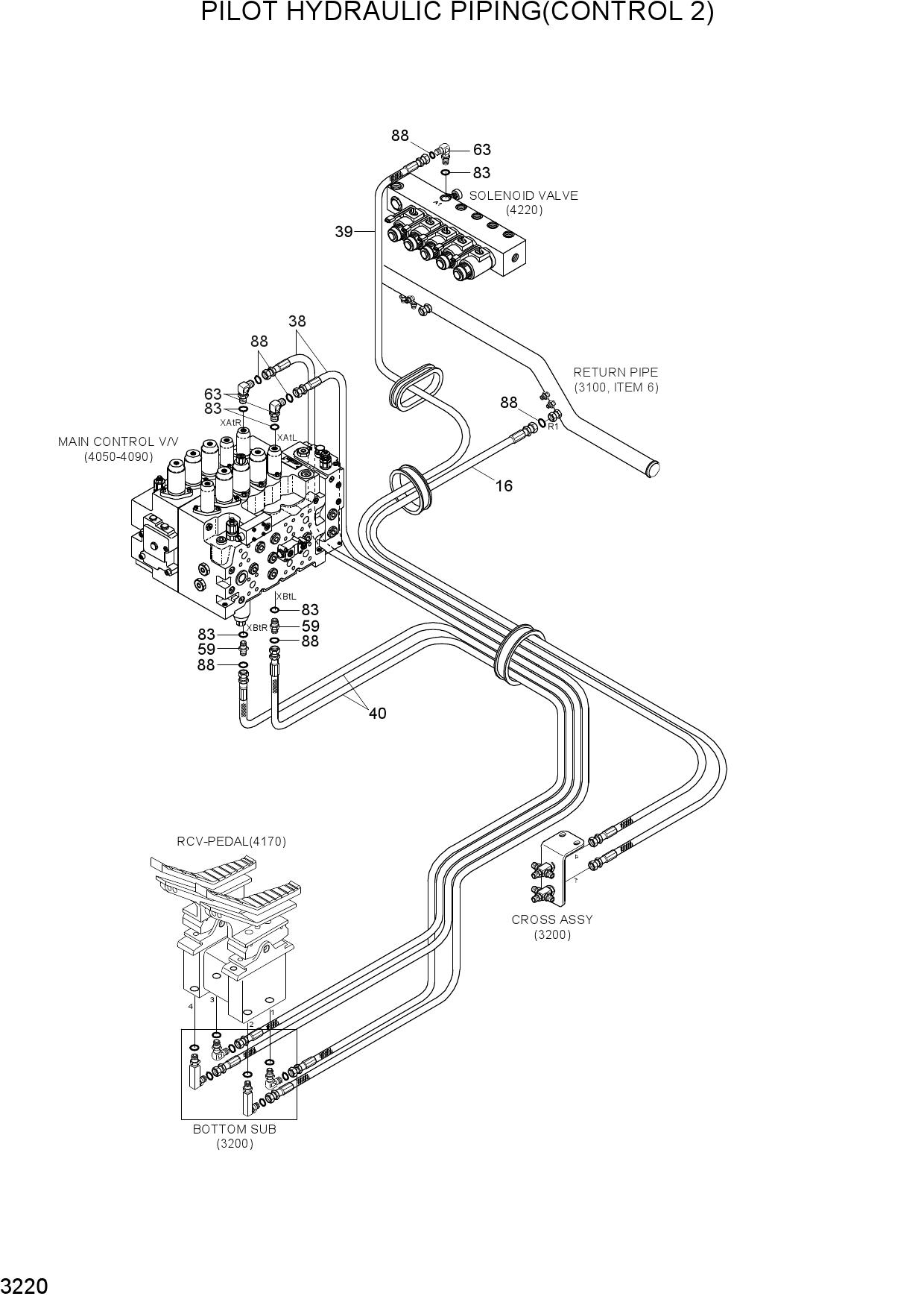 PILOT HYDRAULIC PIPING(CONTROL 2)