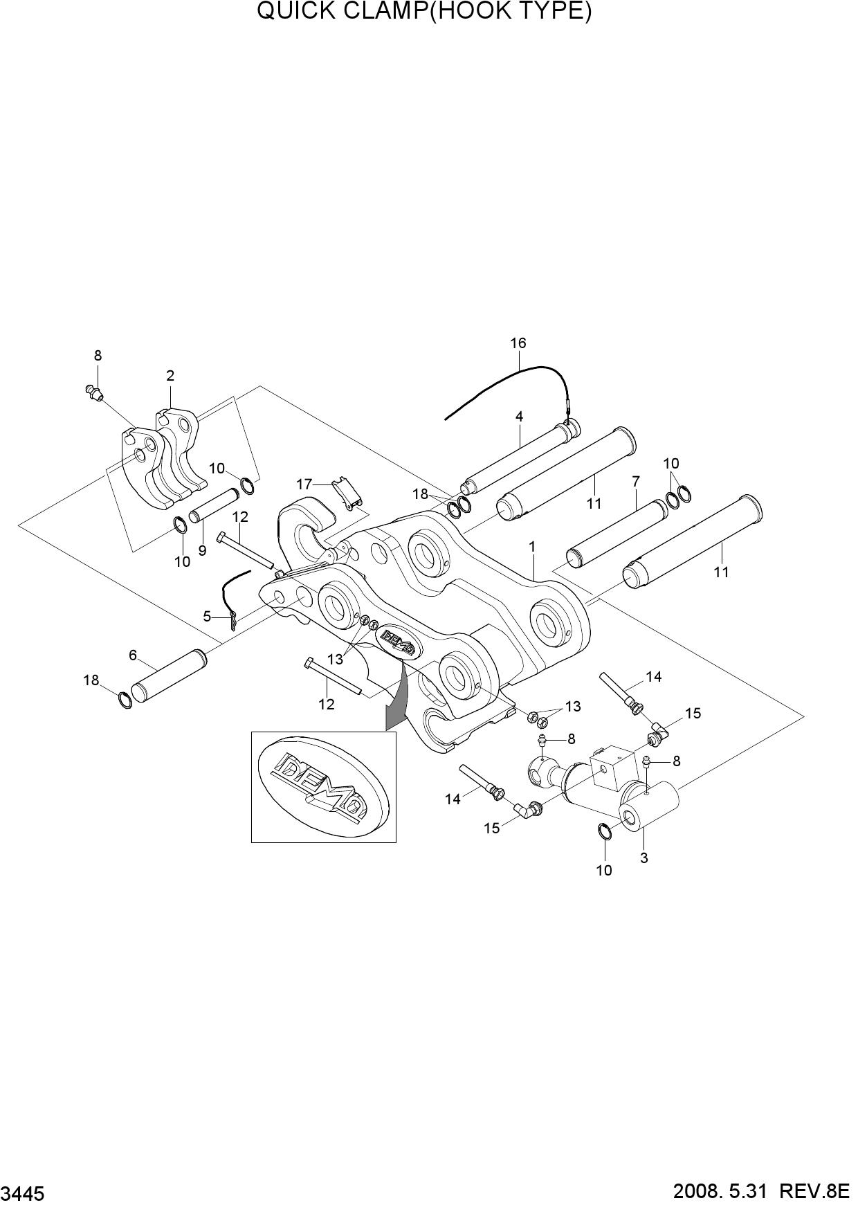 QUICK CLAMP ASSY(HOOK TYPE)
