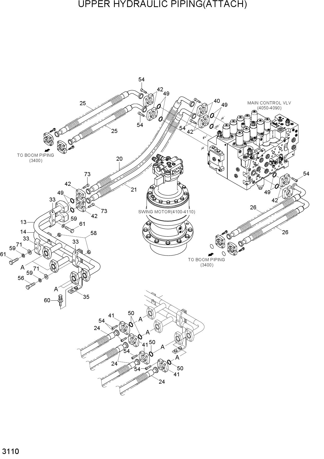 UPPER HYDRAULIC PIPING(ATTACH)
