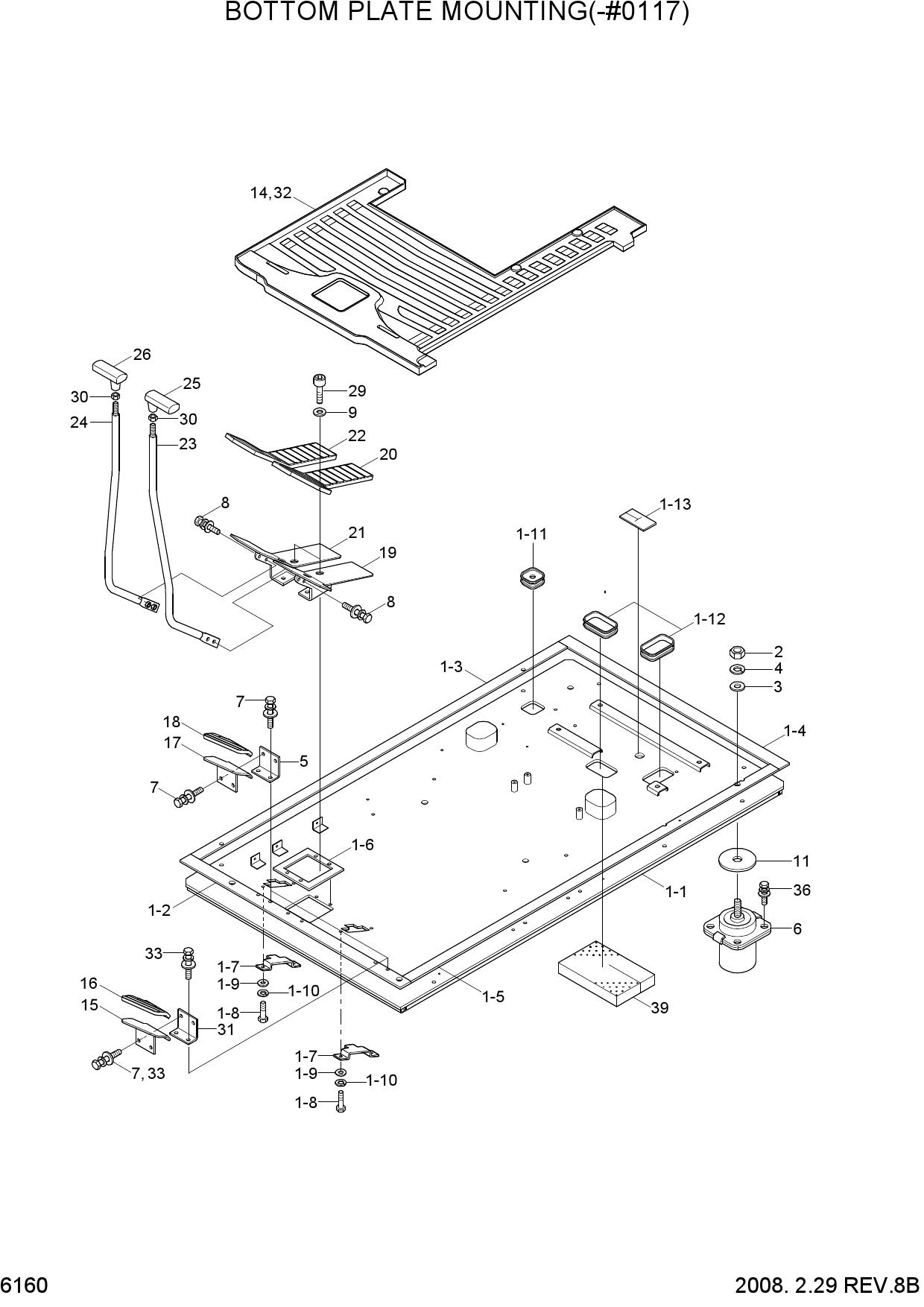 BOTTOM PLATE MOUNTING(-#0117)