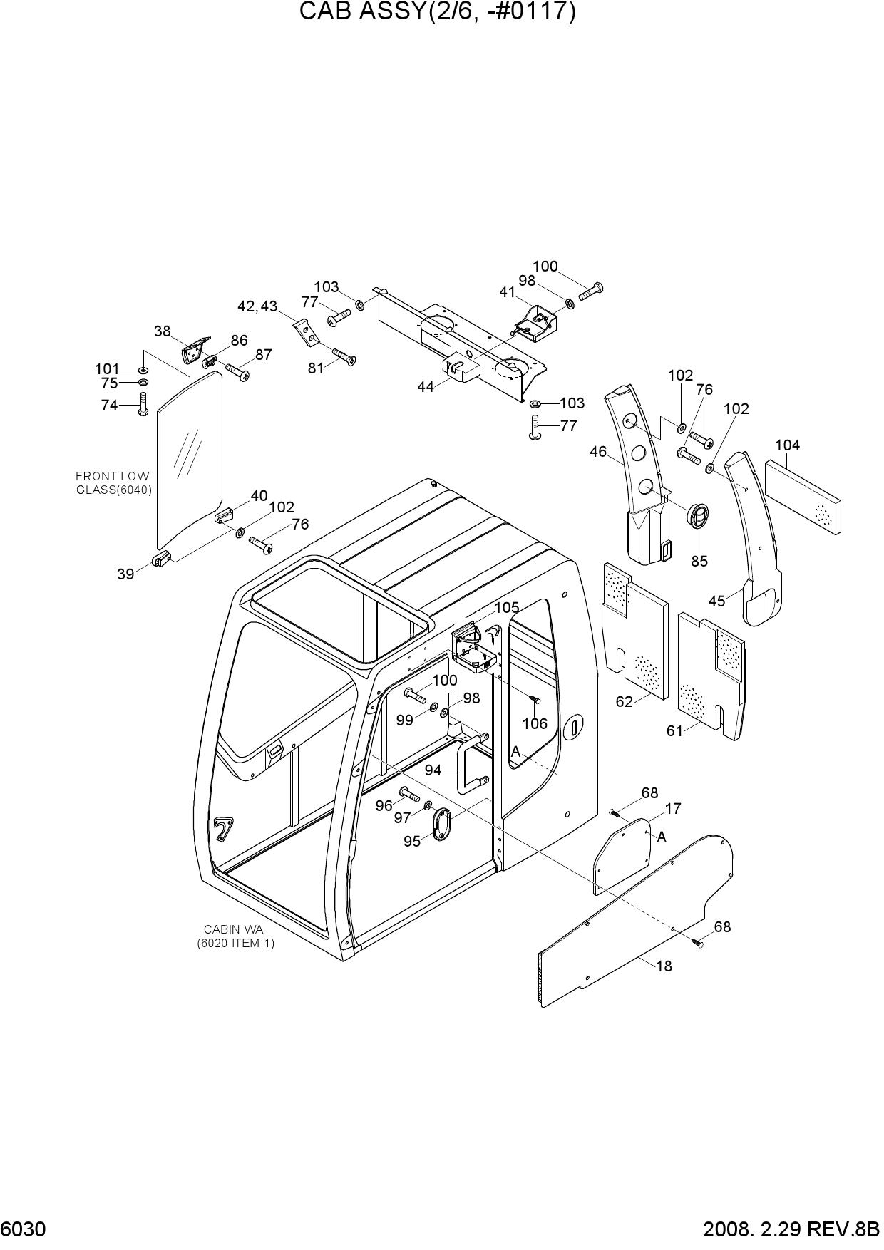 CAB ASSY(2/6, -#0117)