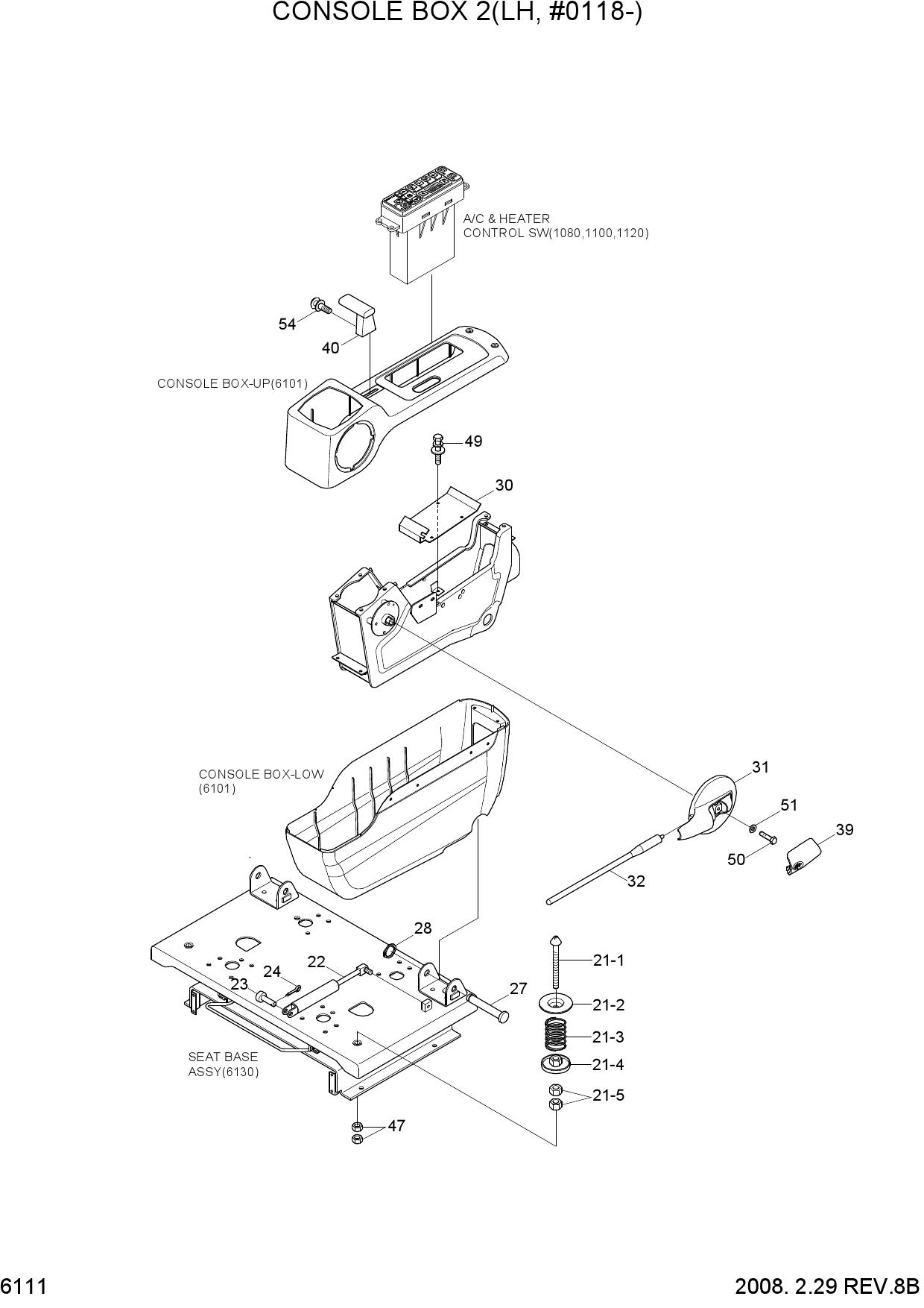 CONSOLE BOX 2(LH, #0118-)