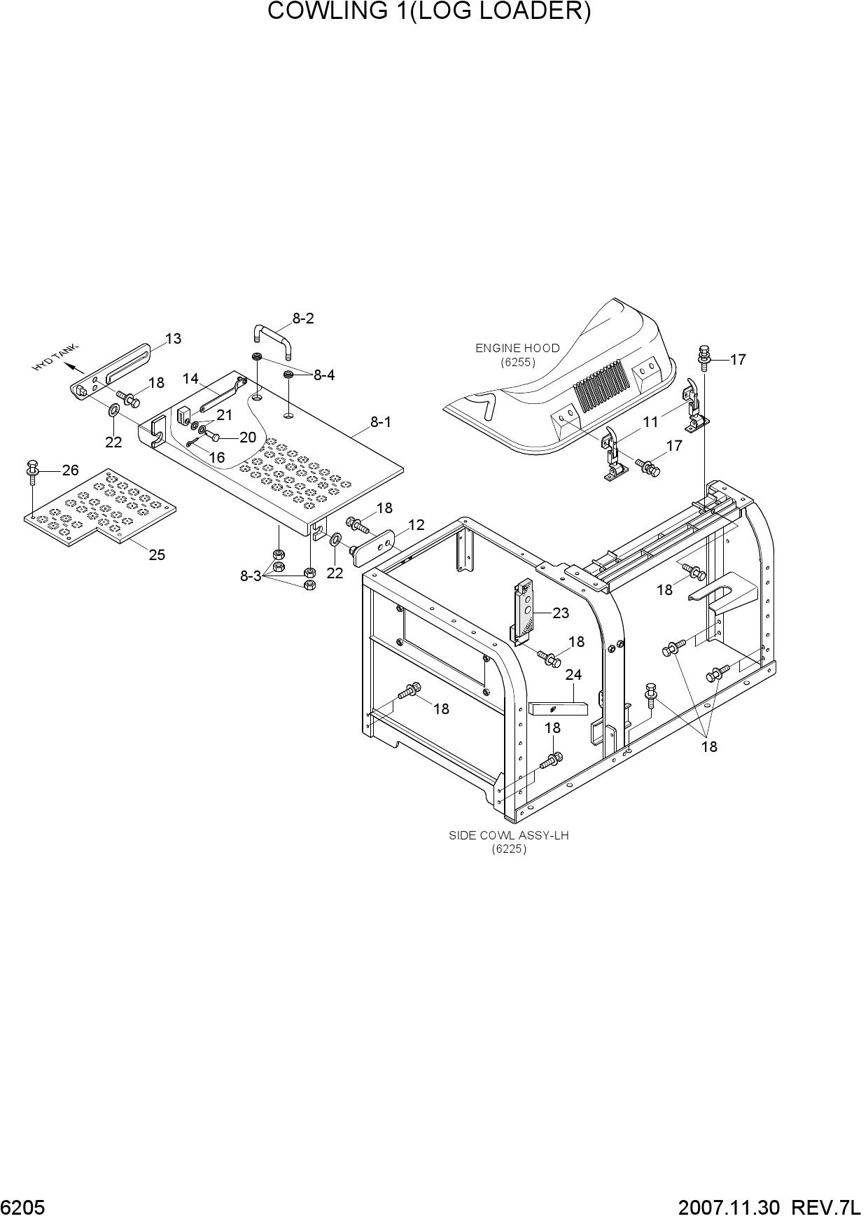 COWLING 1(LOG LOADER)