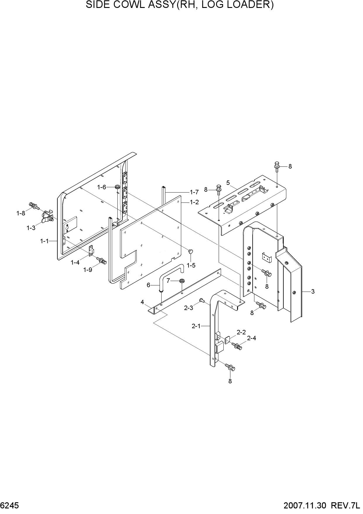 SIDE COWL ASSY(RH, LOG LOADER)