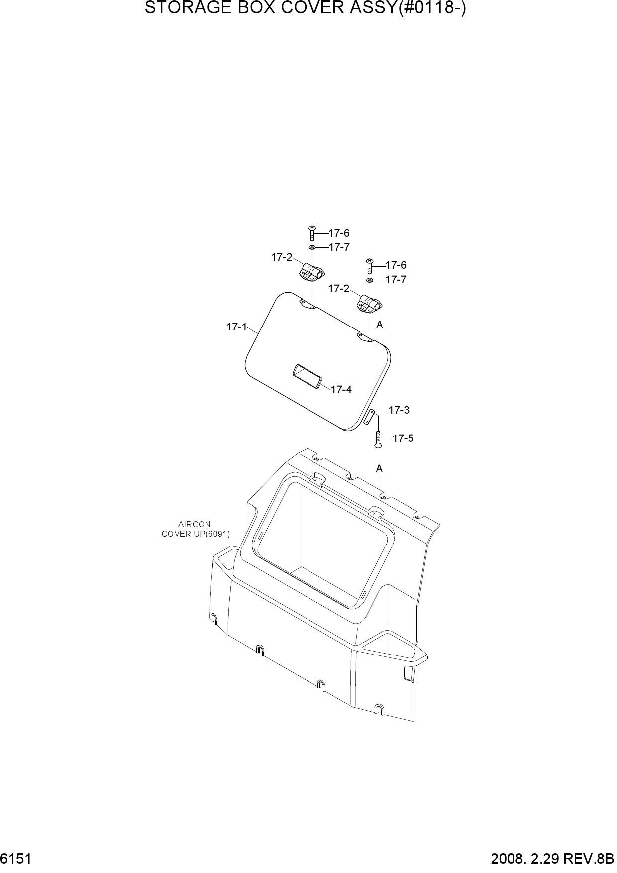 STORAGE BOX COVER ASSY(#0118-)