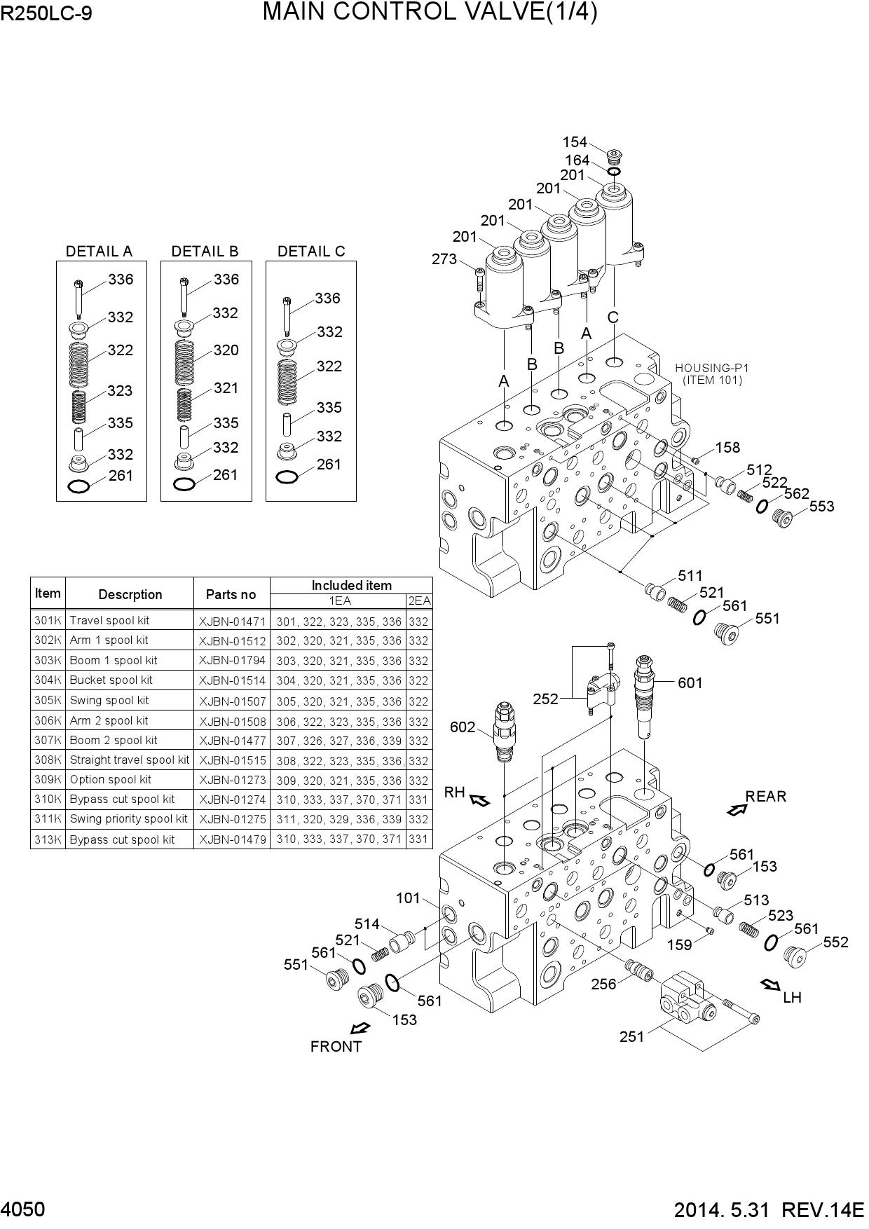MAIN CONTROL VALVE(1/4)