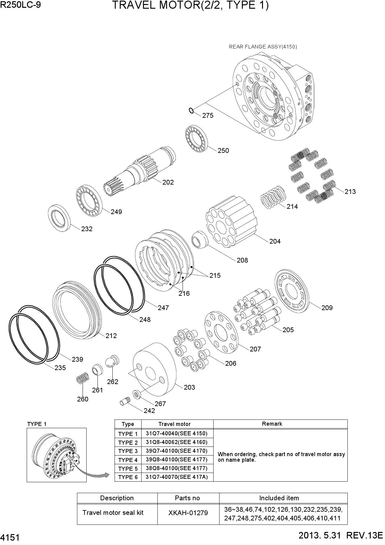 TRAVEL MOTOR(2/2, TYPE 1)