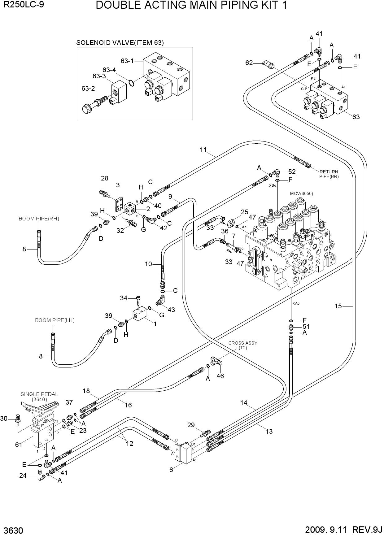 DOUBLE ACTING MAIN PIPING KIT 1