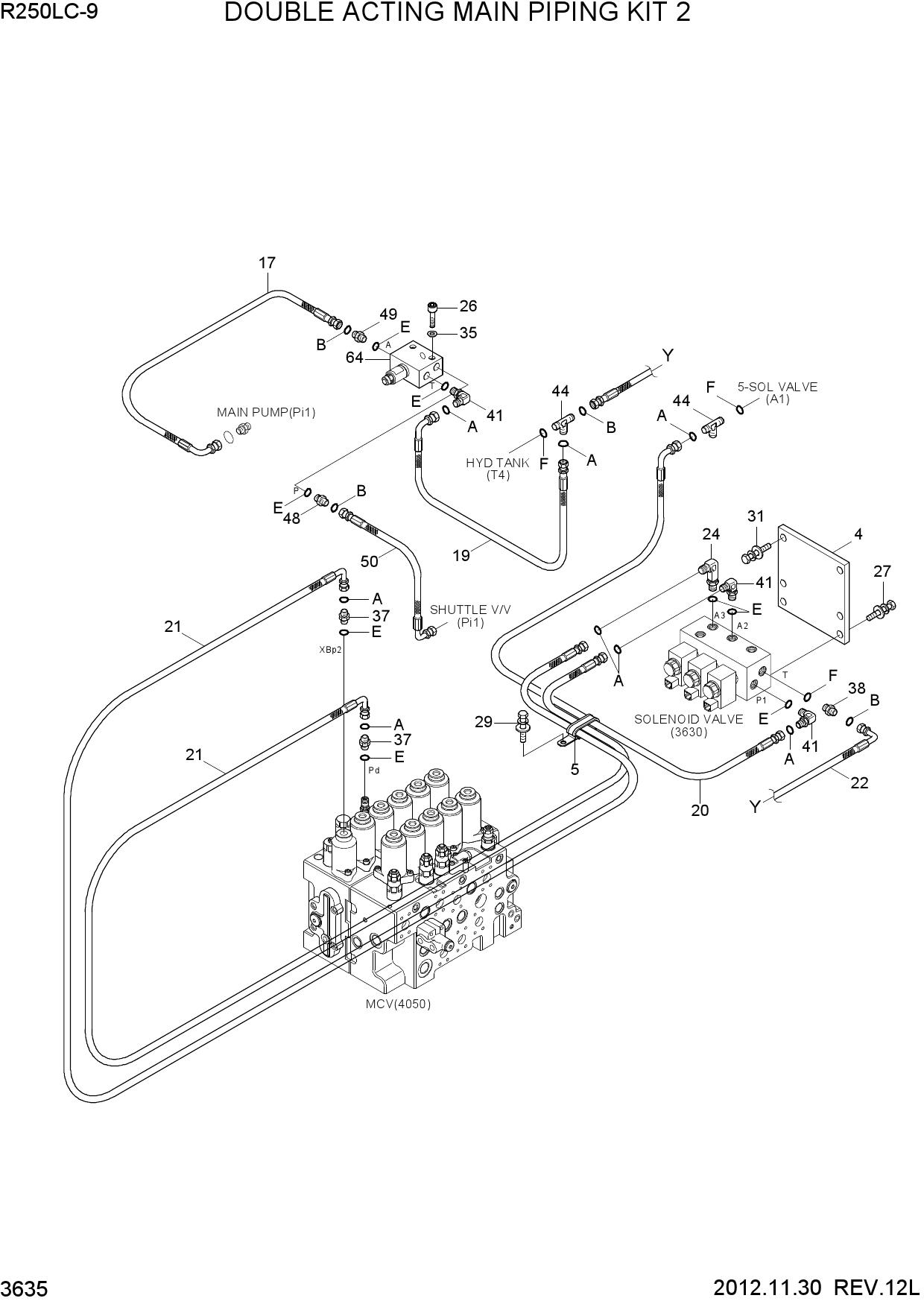 DOUBLE ACTING MAIN PIPING KIT 2