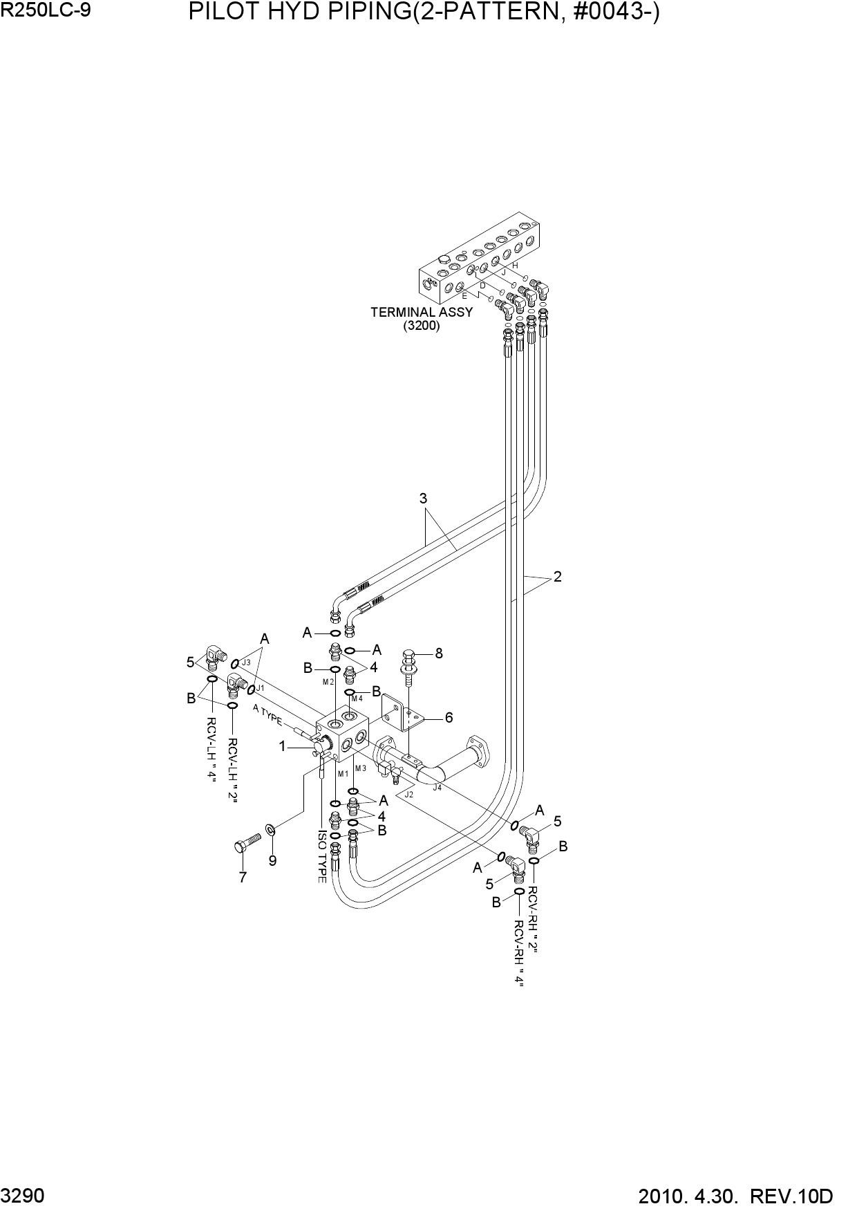 PILOT HYD PIPING(2-PATTERN, #0043-)