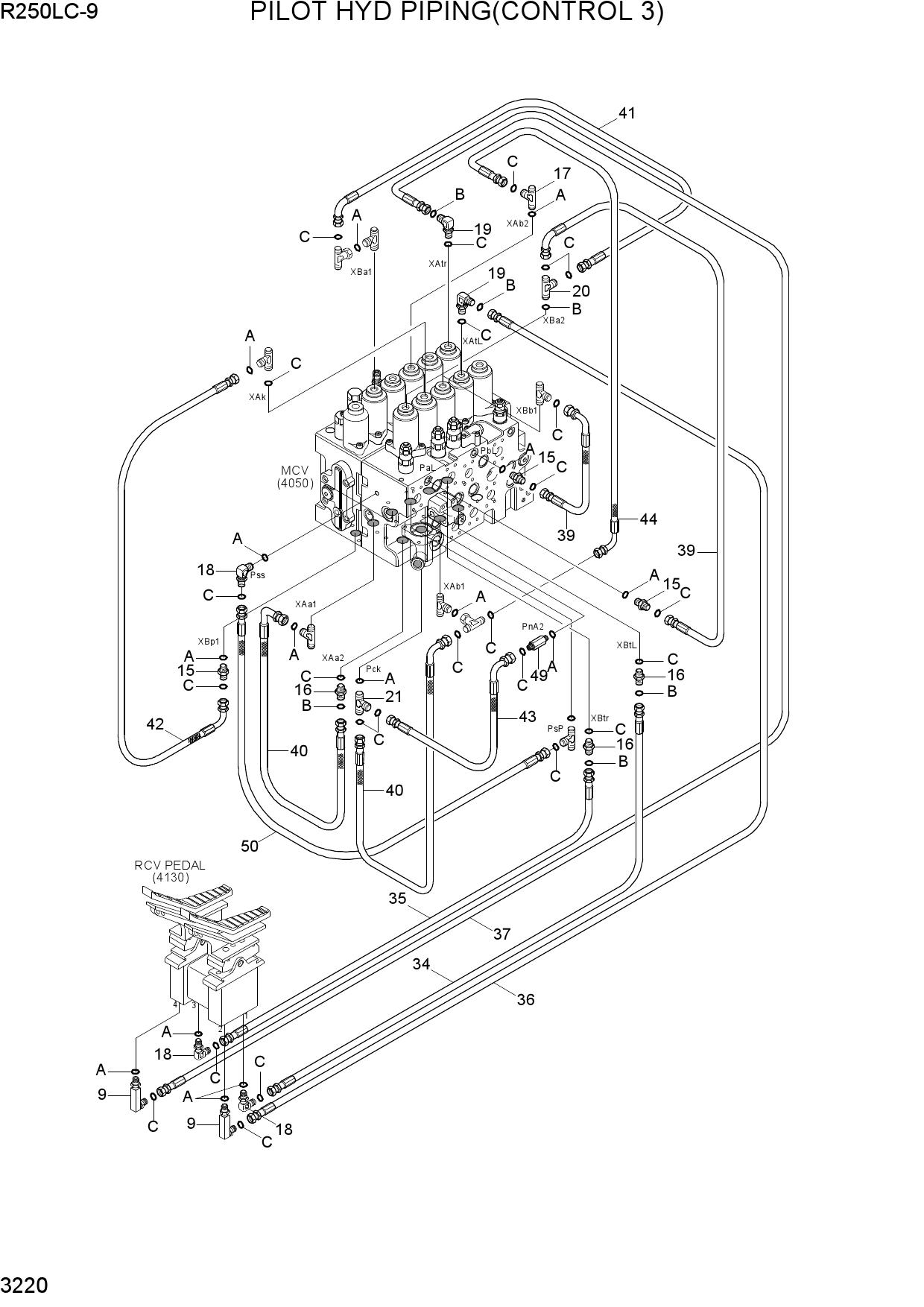 PILOT HYD PIPING(CONTROL 3)