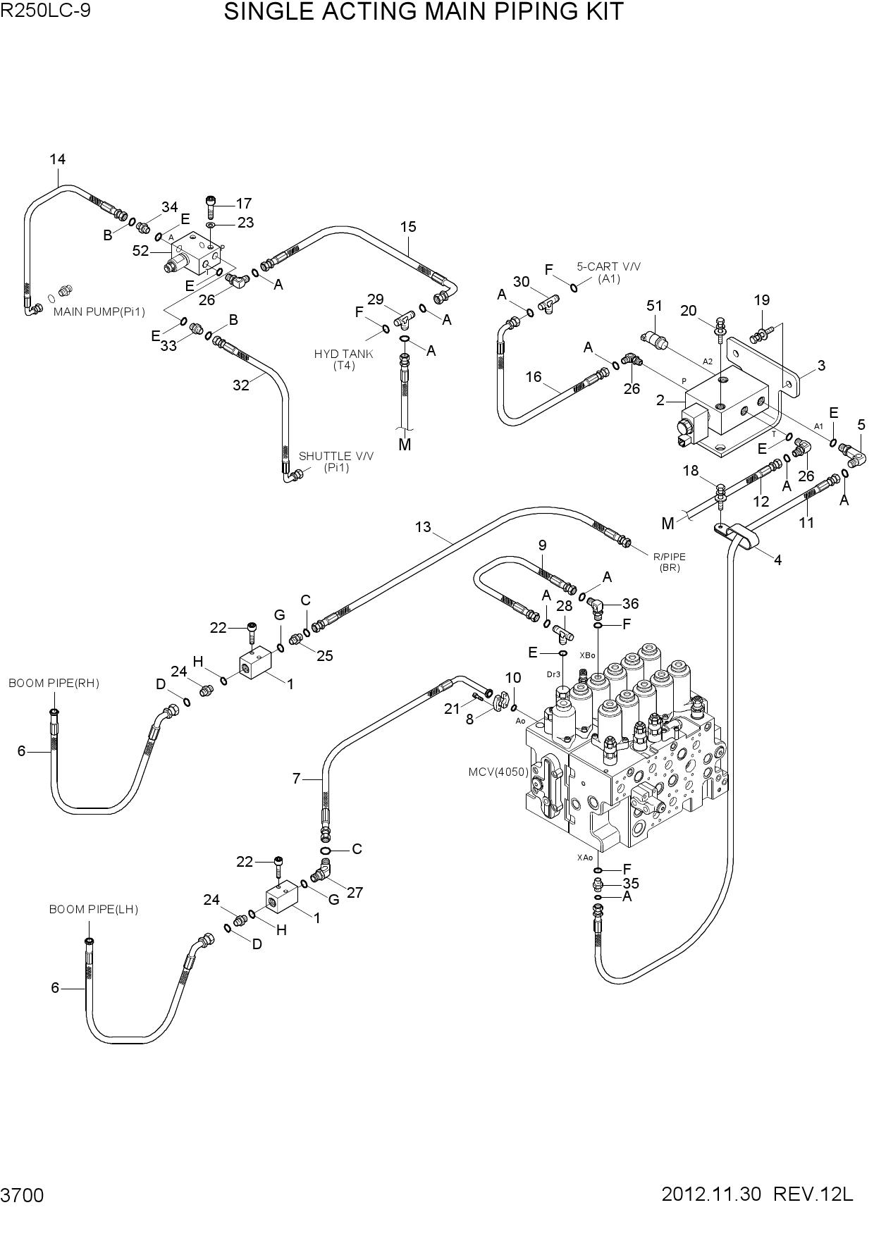 SINGLE ACTING MAIN PIPING KIT