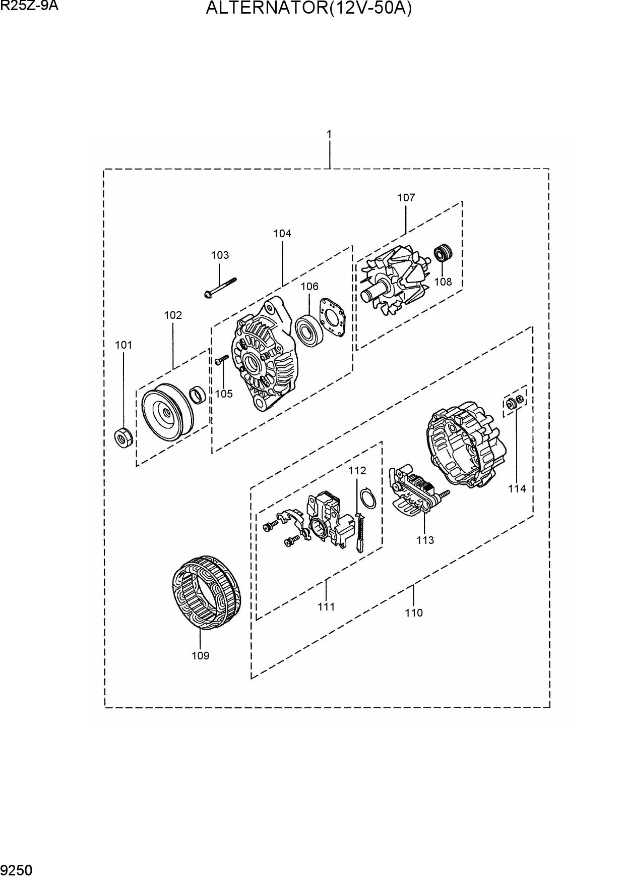 ALTERNATOR(12V-50A)