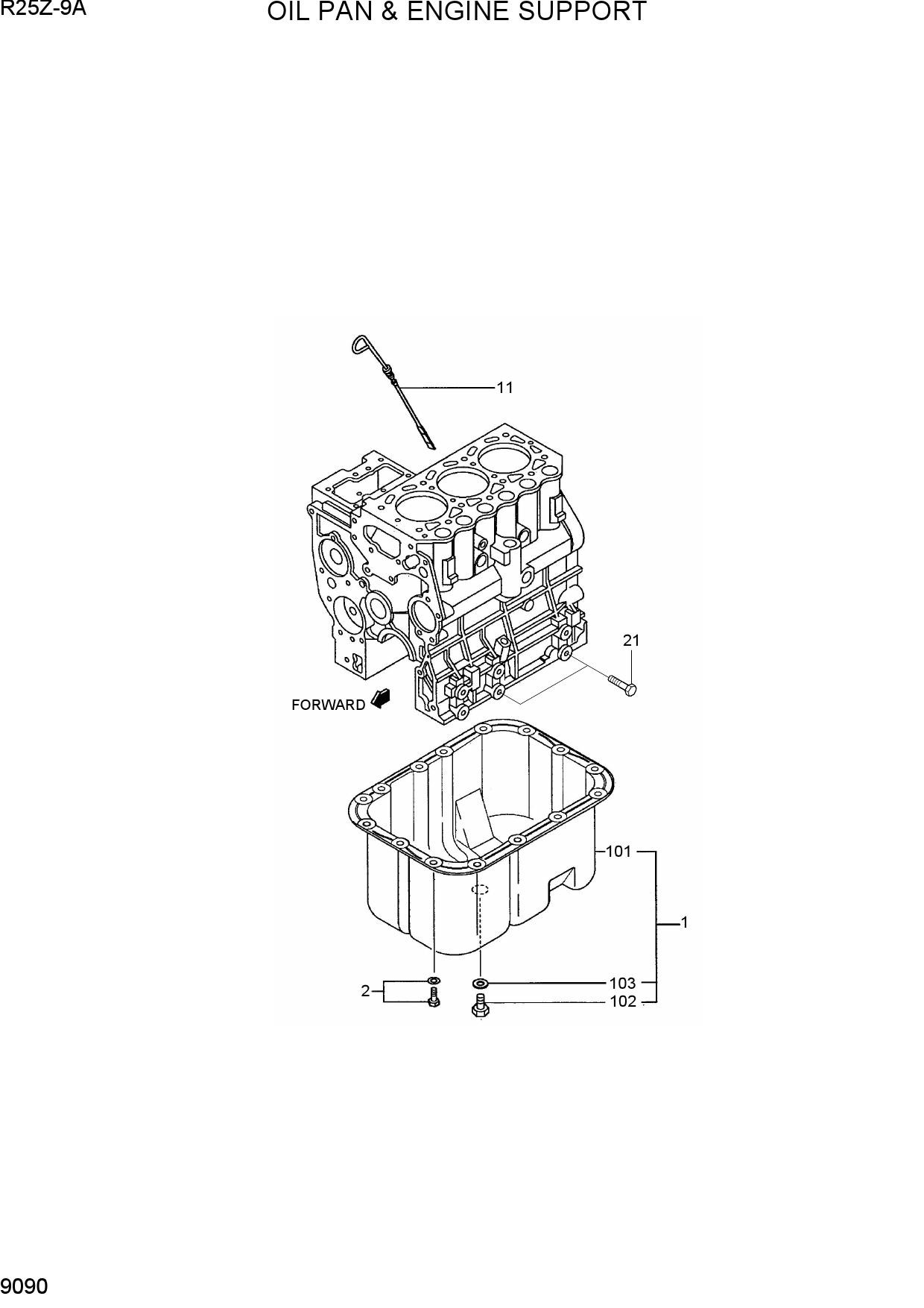 OIL PAN & ENGINE SUPPORT