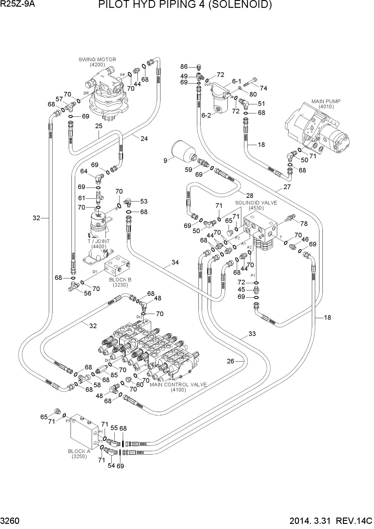 PILOT HYD PIPING 4 (SOLENOID)