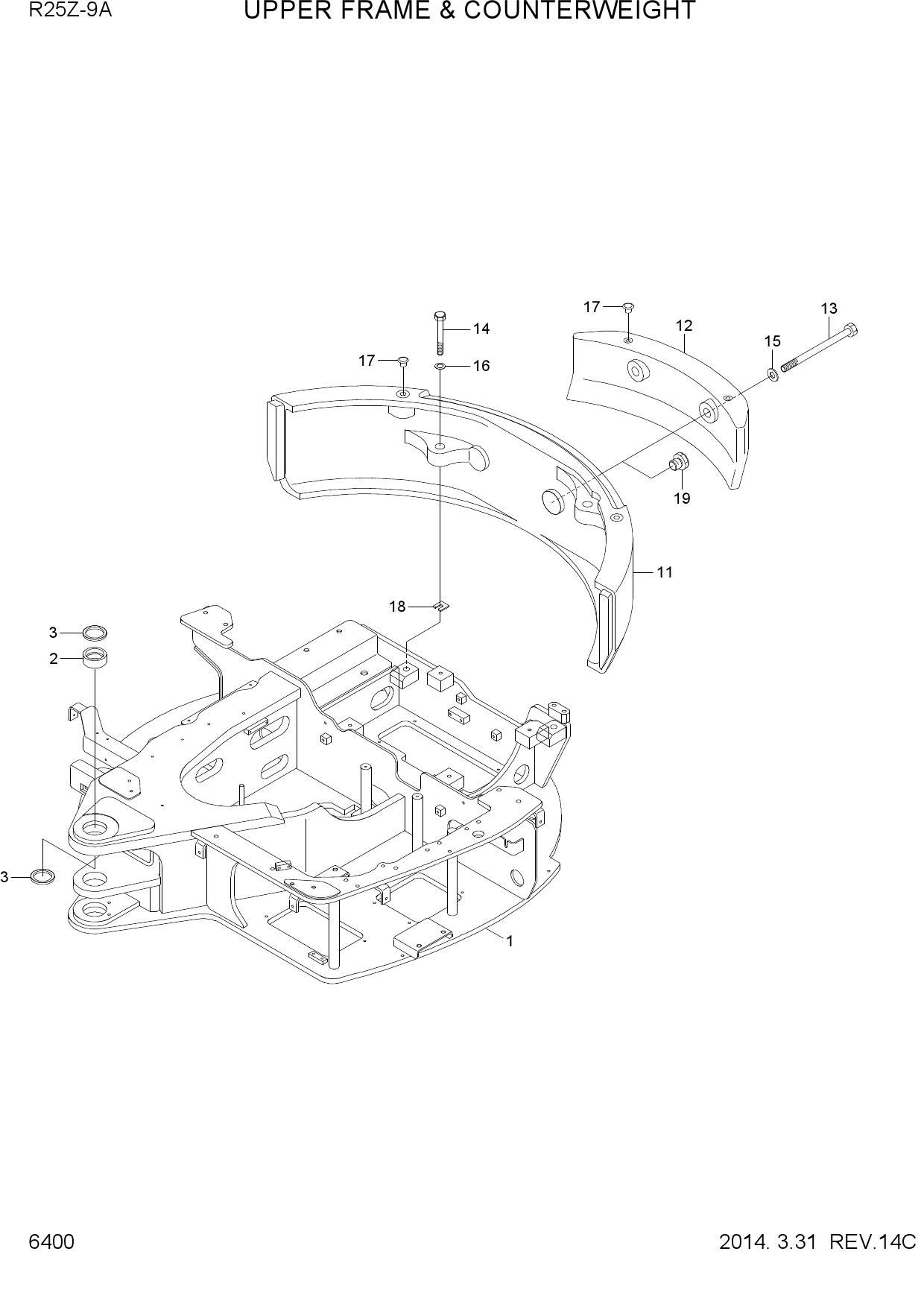 UPPER FRAME & COUNTERWEIGHT