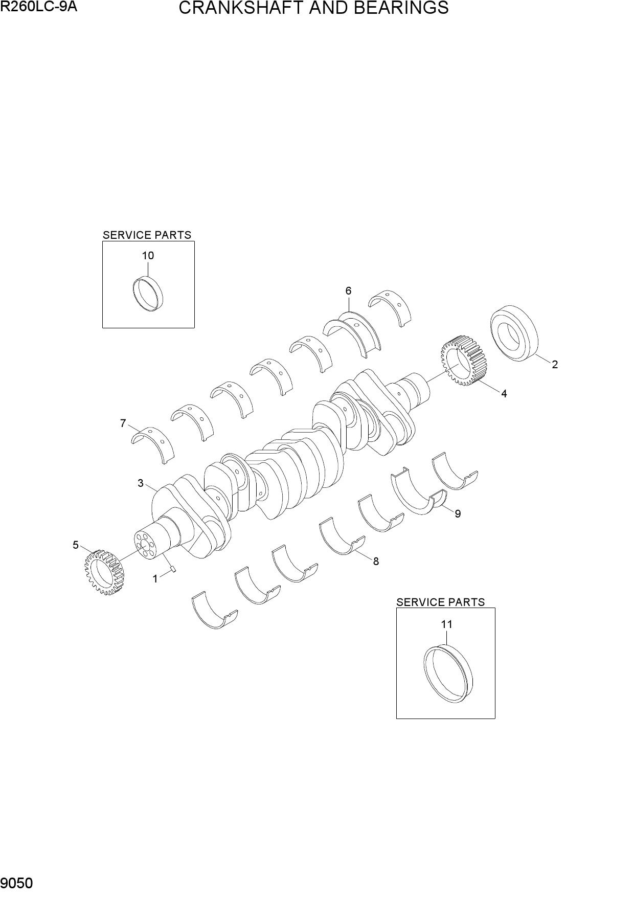 CRANKSHAFT AND BEARINGS