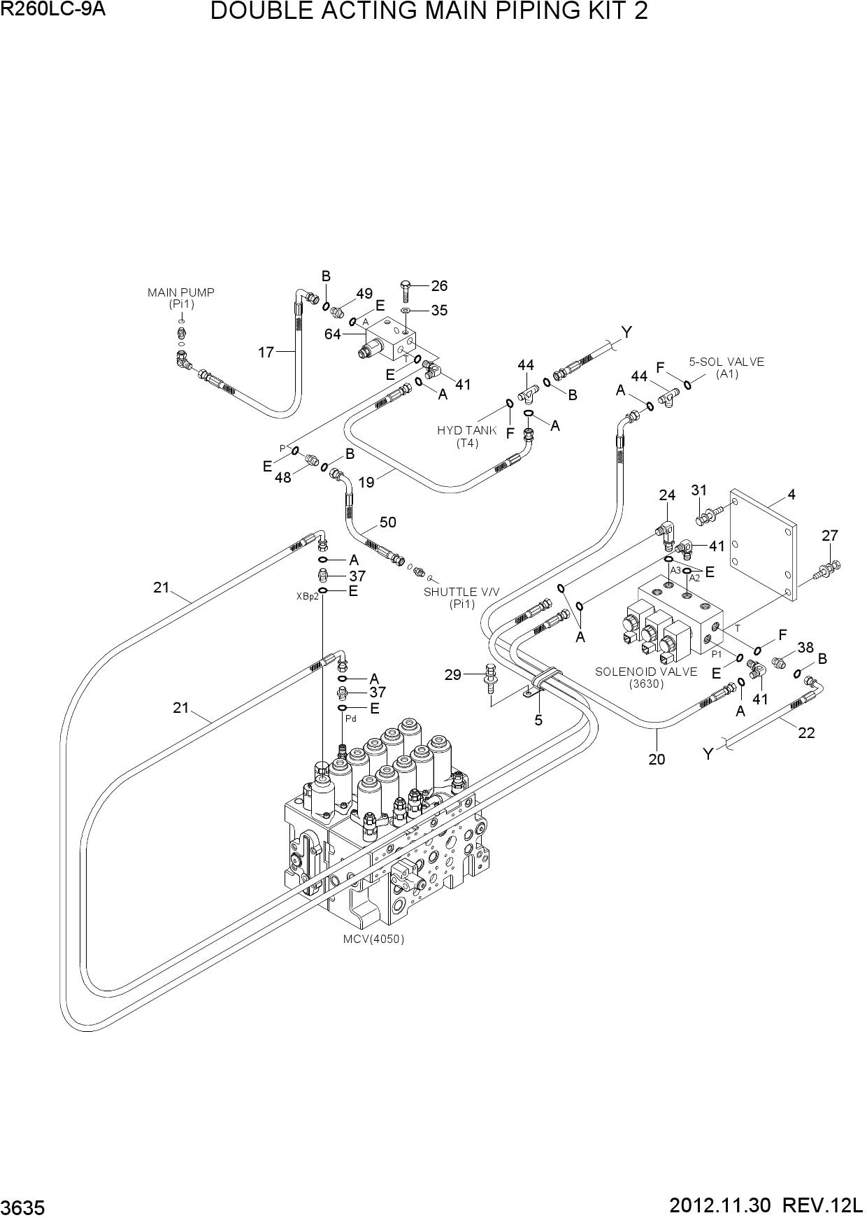 DOUBLE ACTING MAIN PIPING KIT 2