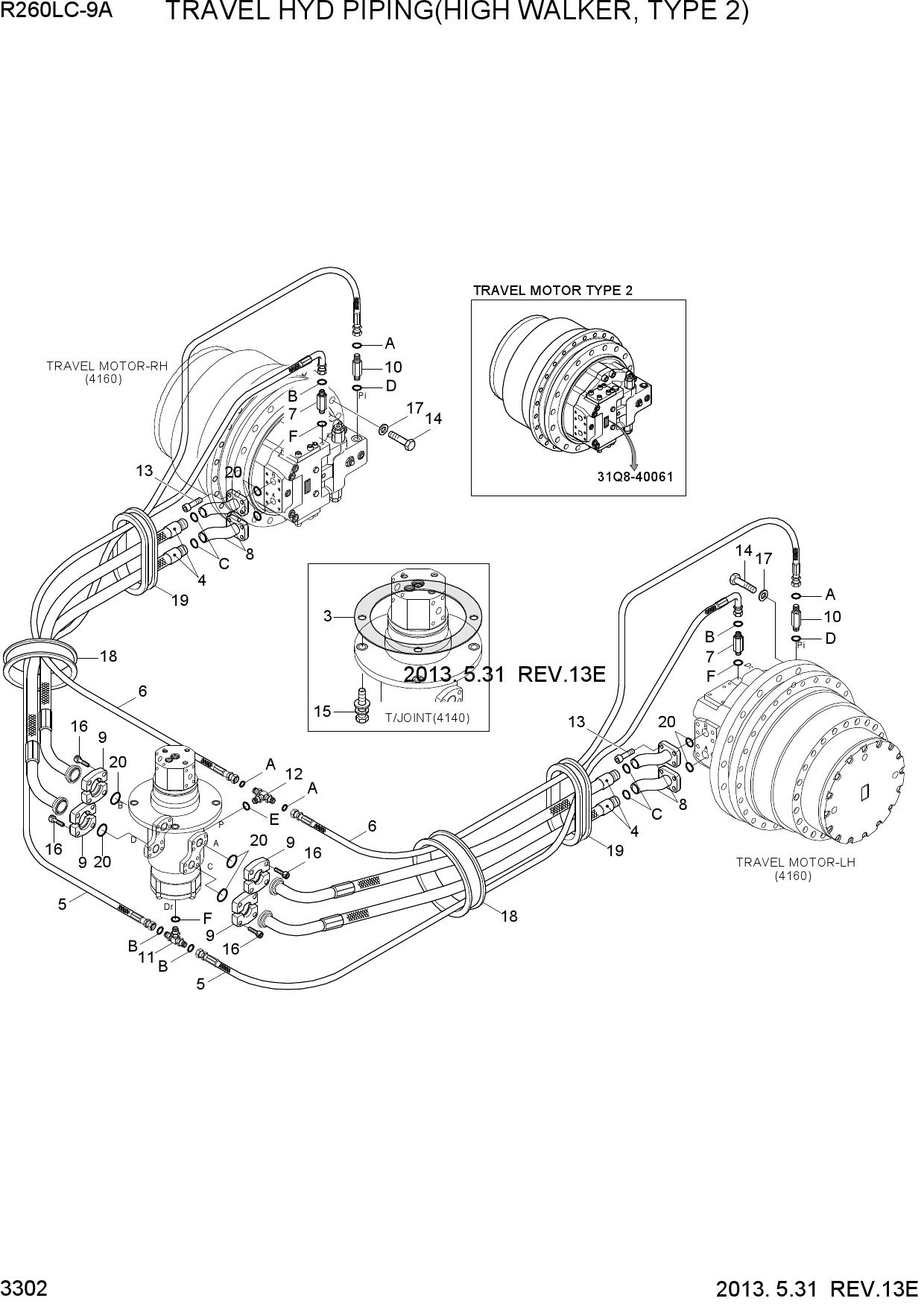 TRAVEL HYD PIPING(HIGH WALKER, TYPE 2)