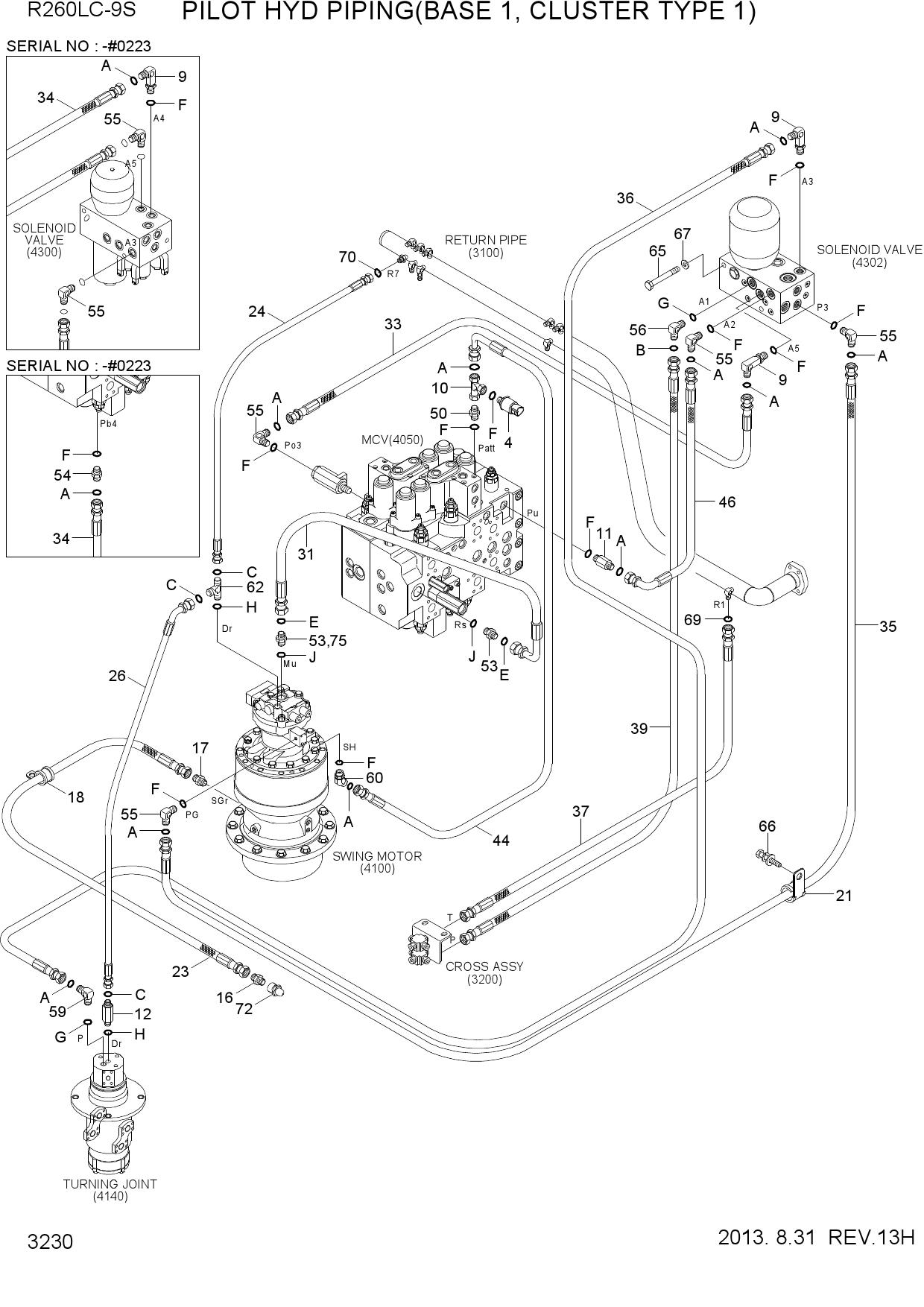 PILOT HYD PIPING(BASE 1, CLUSTER TYPE 1)