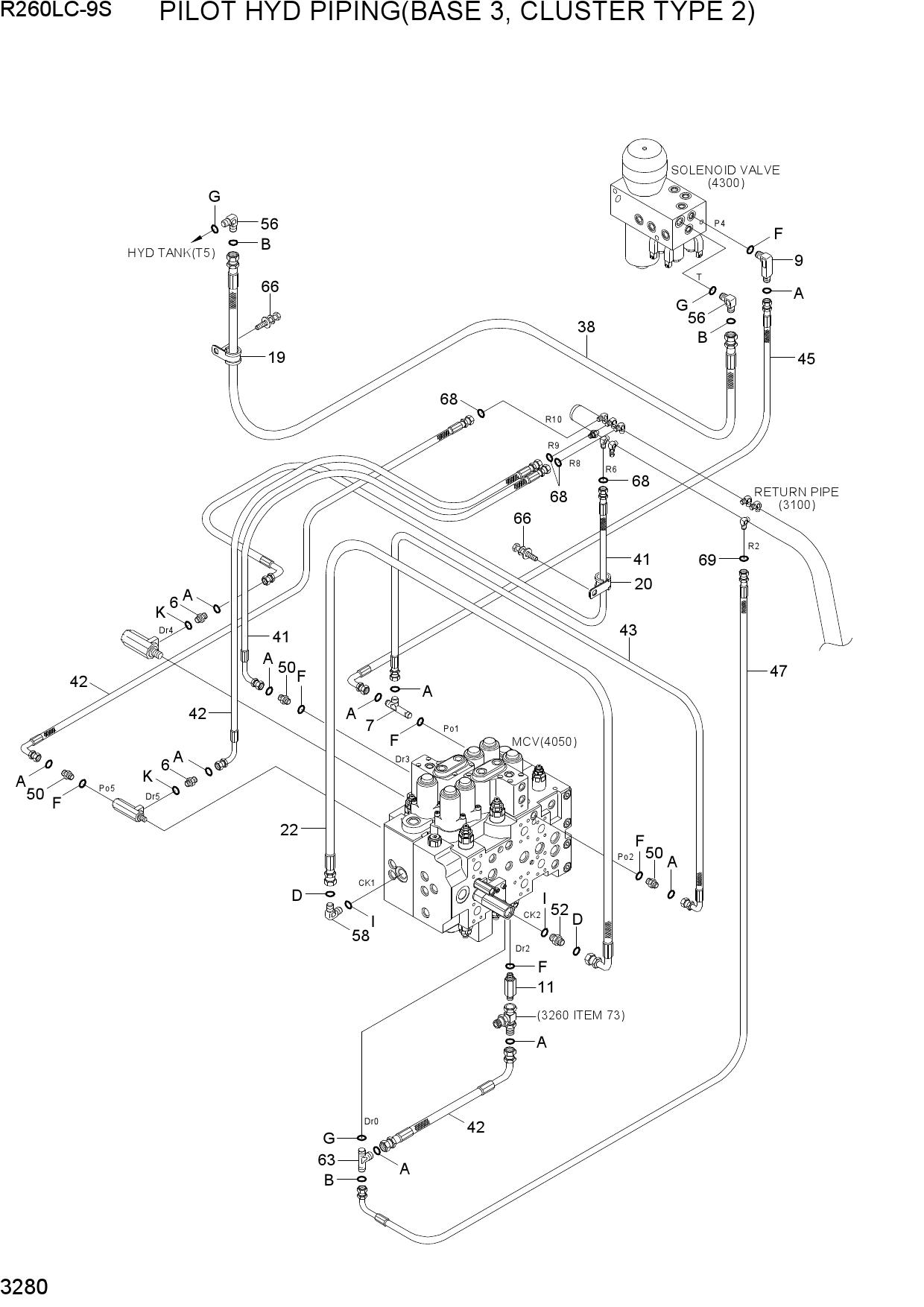 PILOT HYD PIPING(BASE 3, CLUSTER TYPE 2)