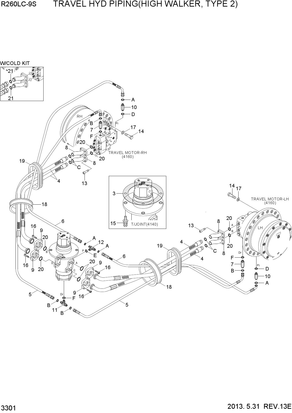 TRAVEL HYD PIPING(HIGH WALKER, TYPE 2)