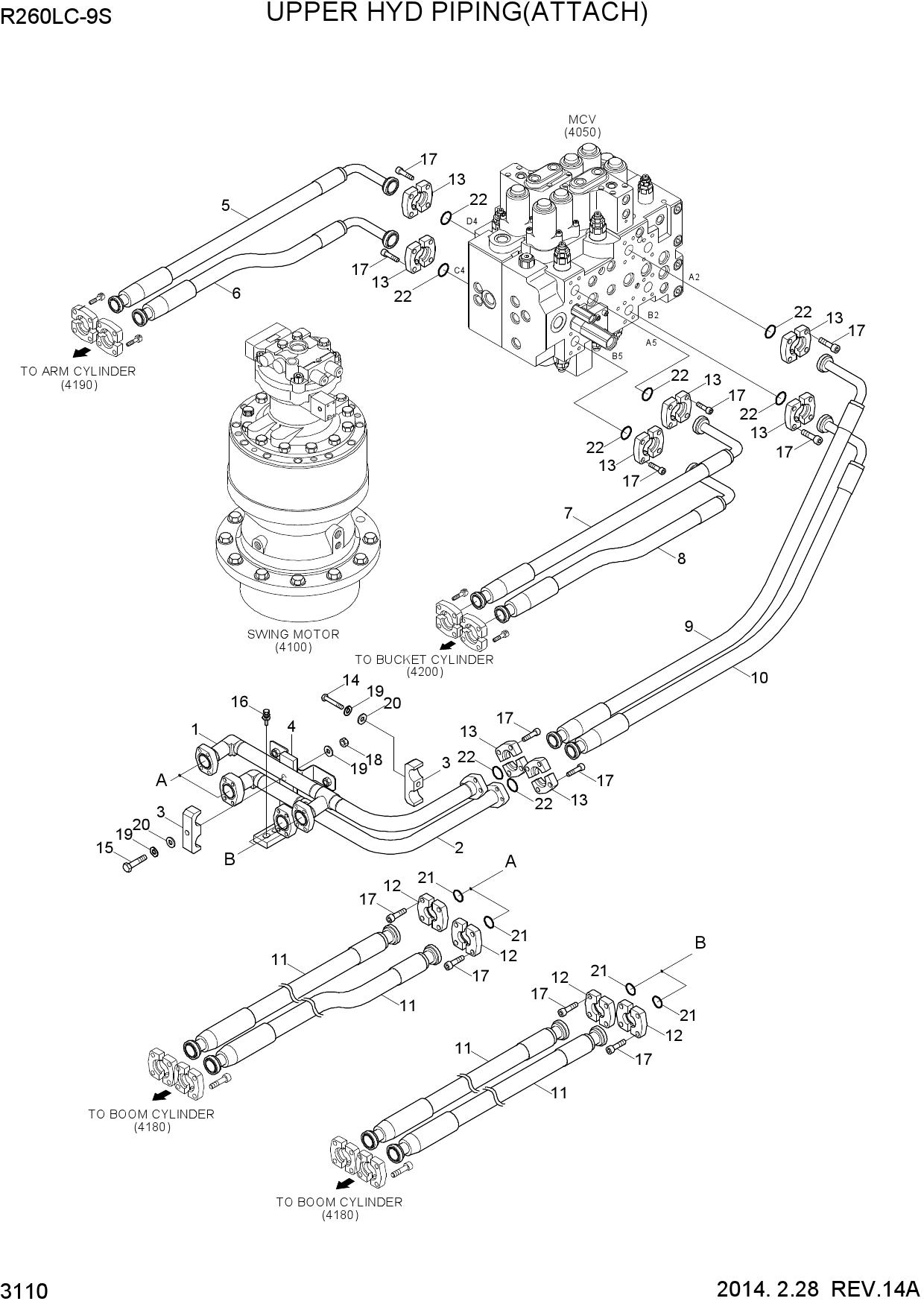 UPPER HYD PIPING(ATTACH)