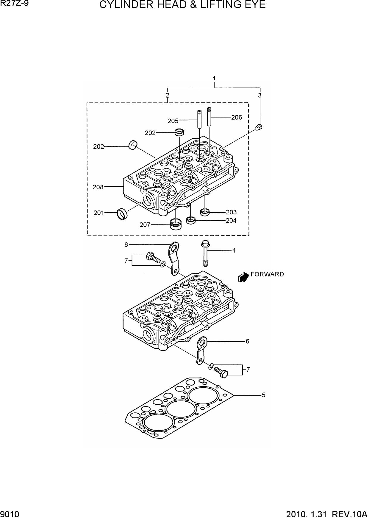 CYLINDER HEAD & LIFTING EYE