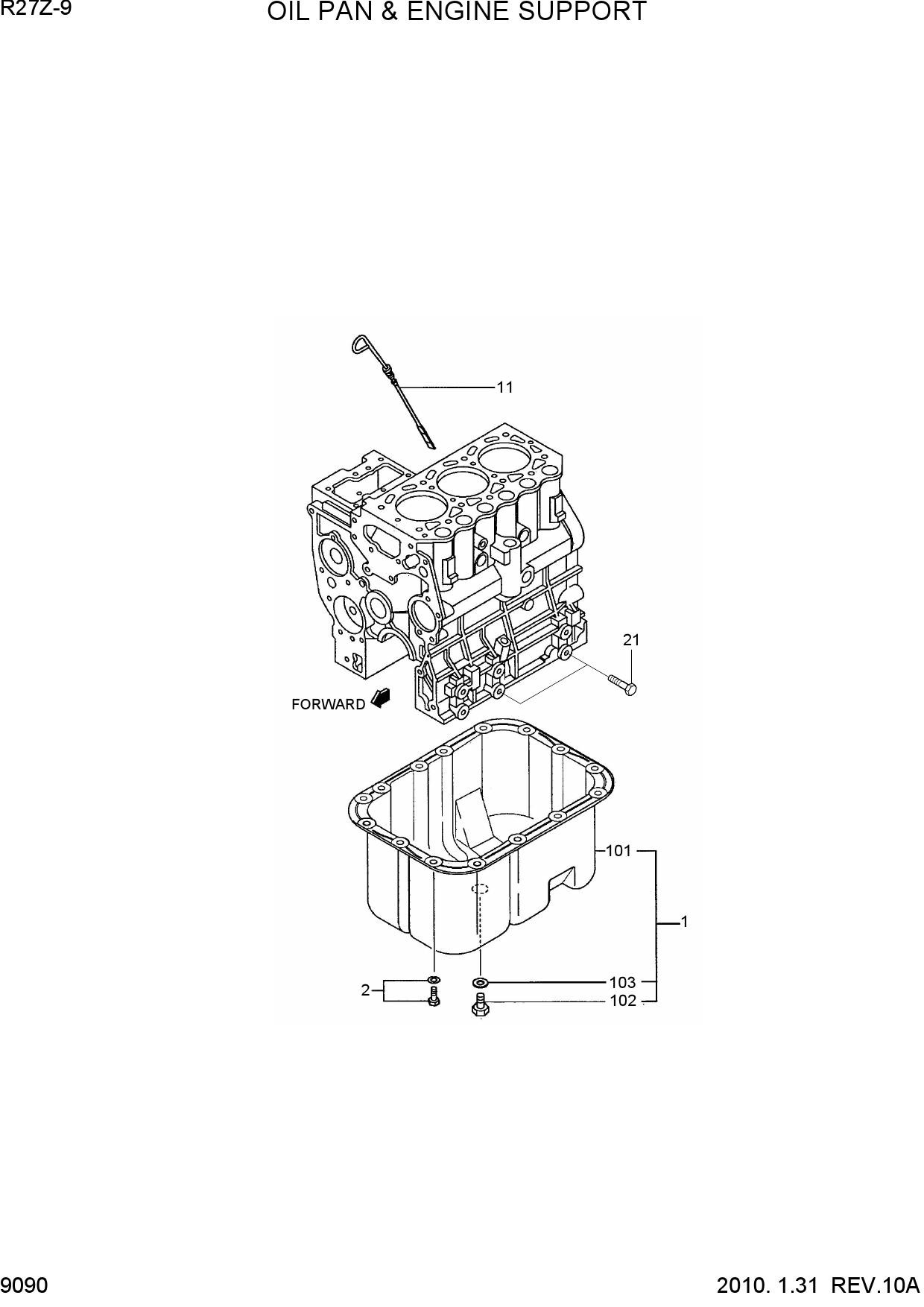 OIL PAN & ENGINE SUPPORT