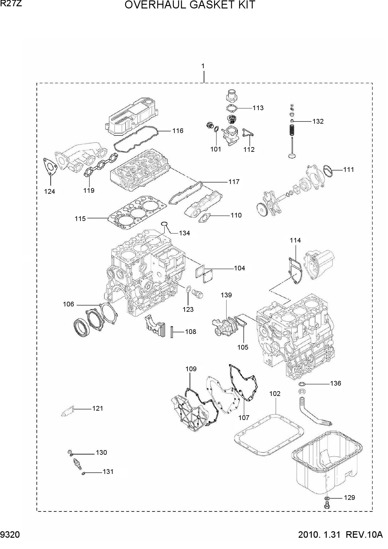 OVERHAUL GASKET KIT