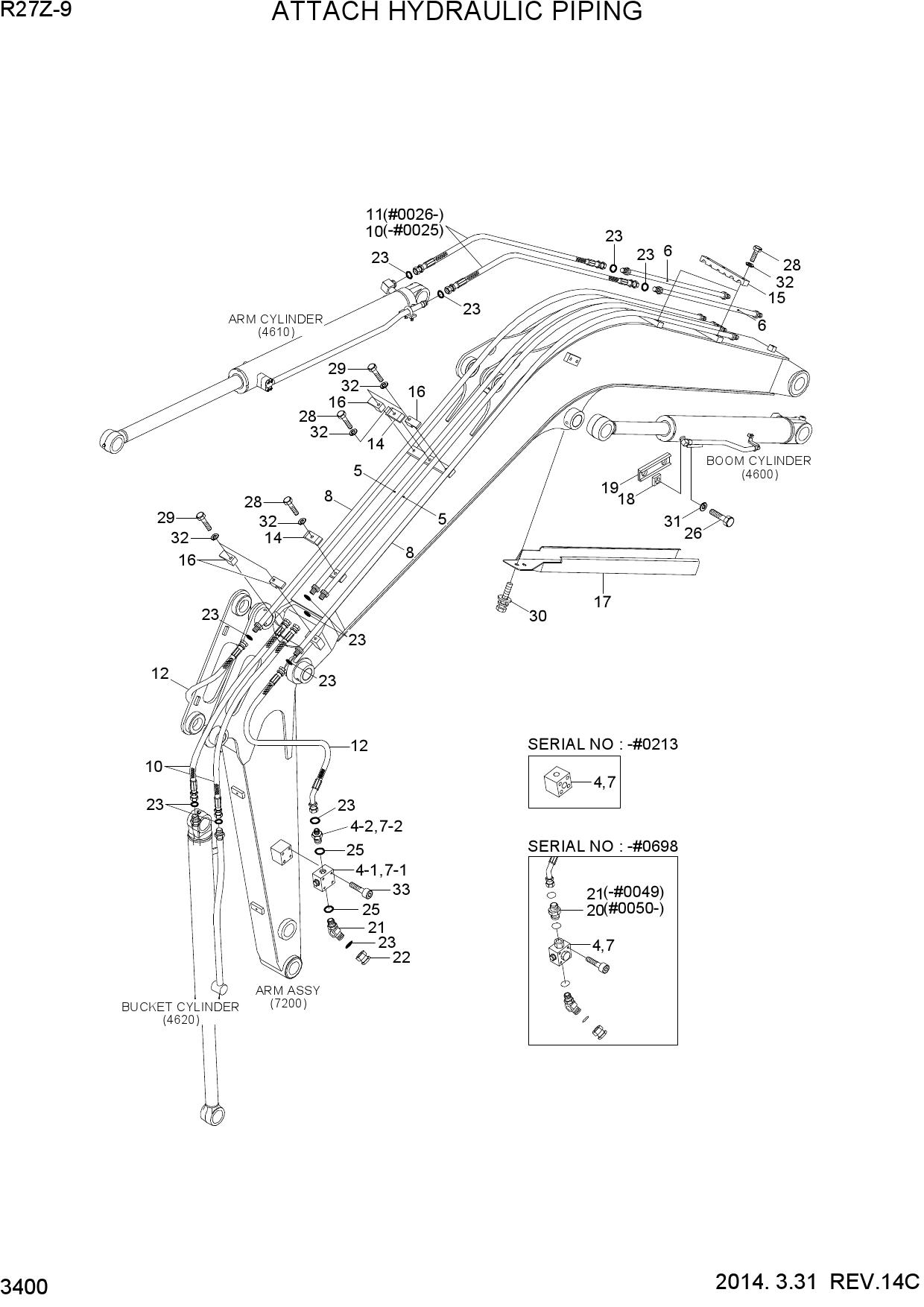 ATTACH HYDRAULIC PIPING